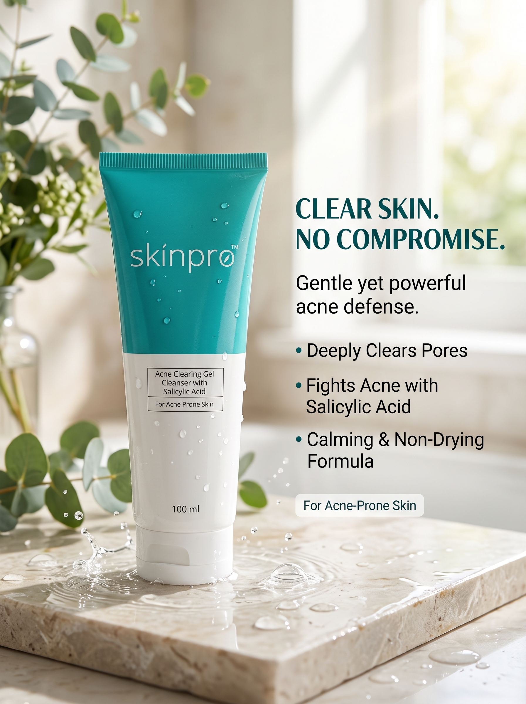 Skinpro Acne Clearing Gel Cleanser with Salicylic Acid (100 ml)