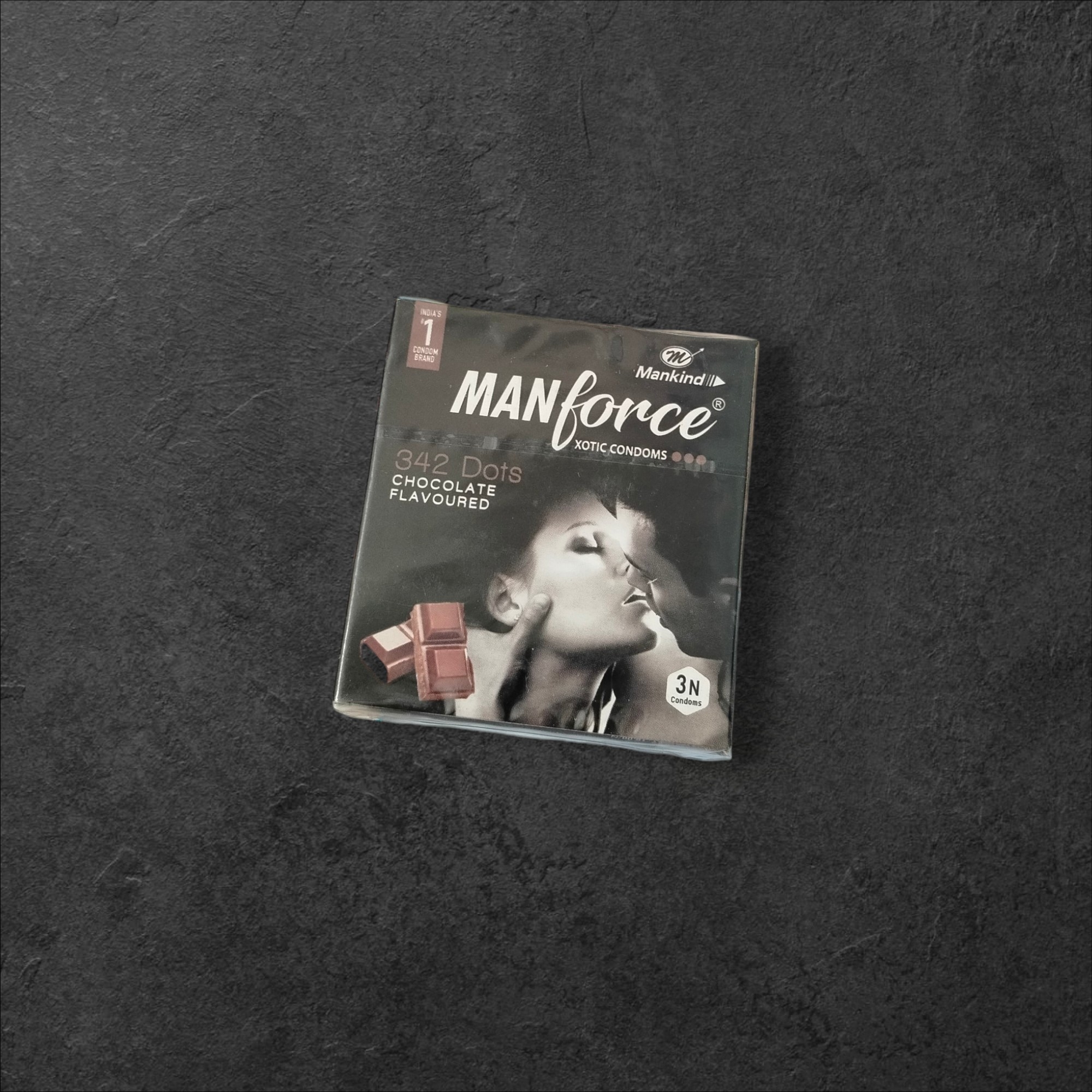 Manforce 342 Dots Chocolate Flavoured Condoms (3pc)_img_1
