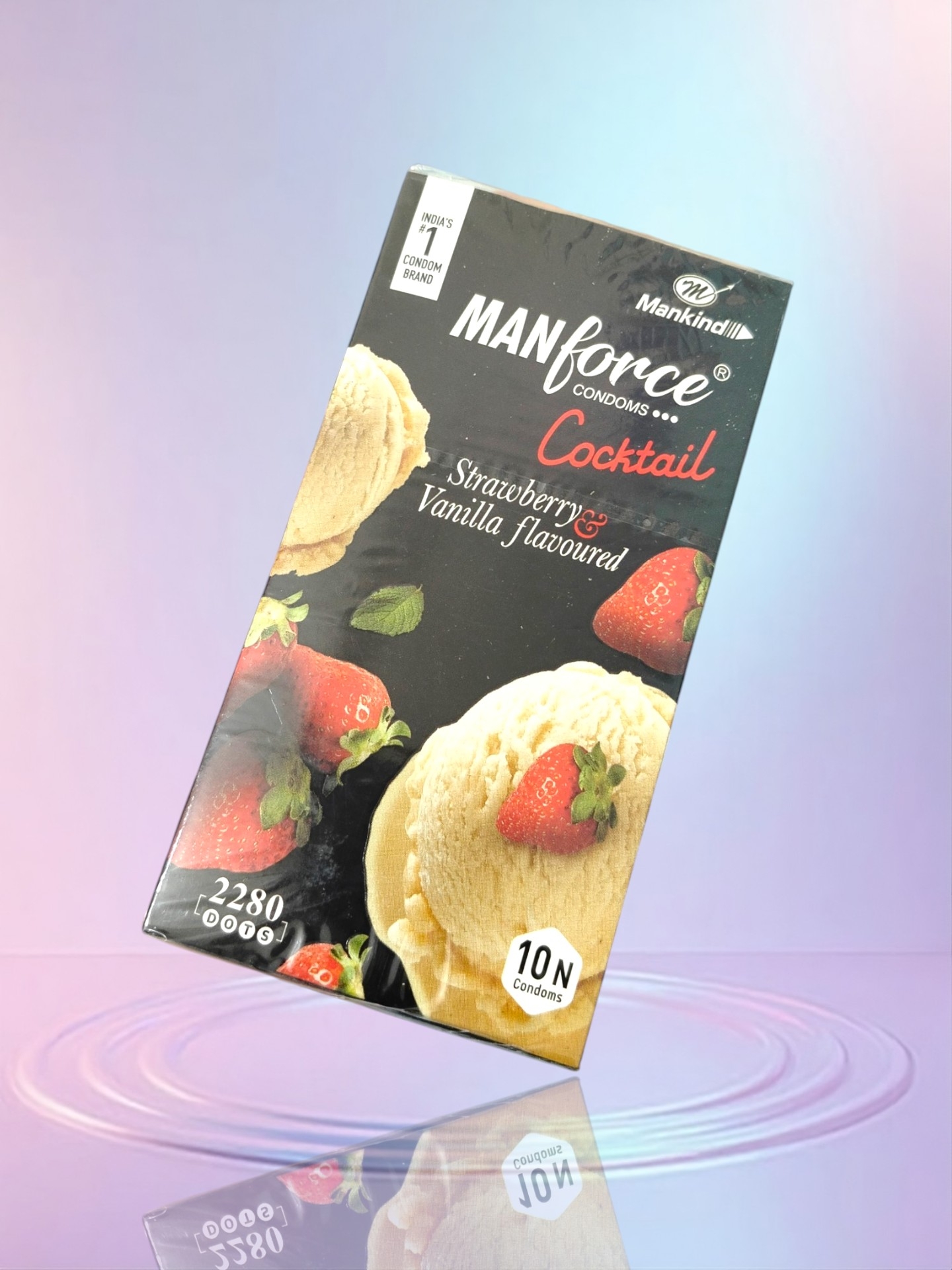 Manforce Cocktail Strawberry & Vanilla Flavoured Condoms (10pc)