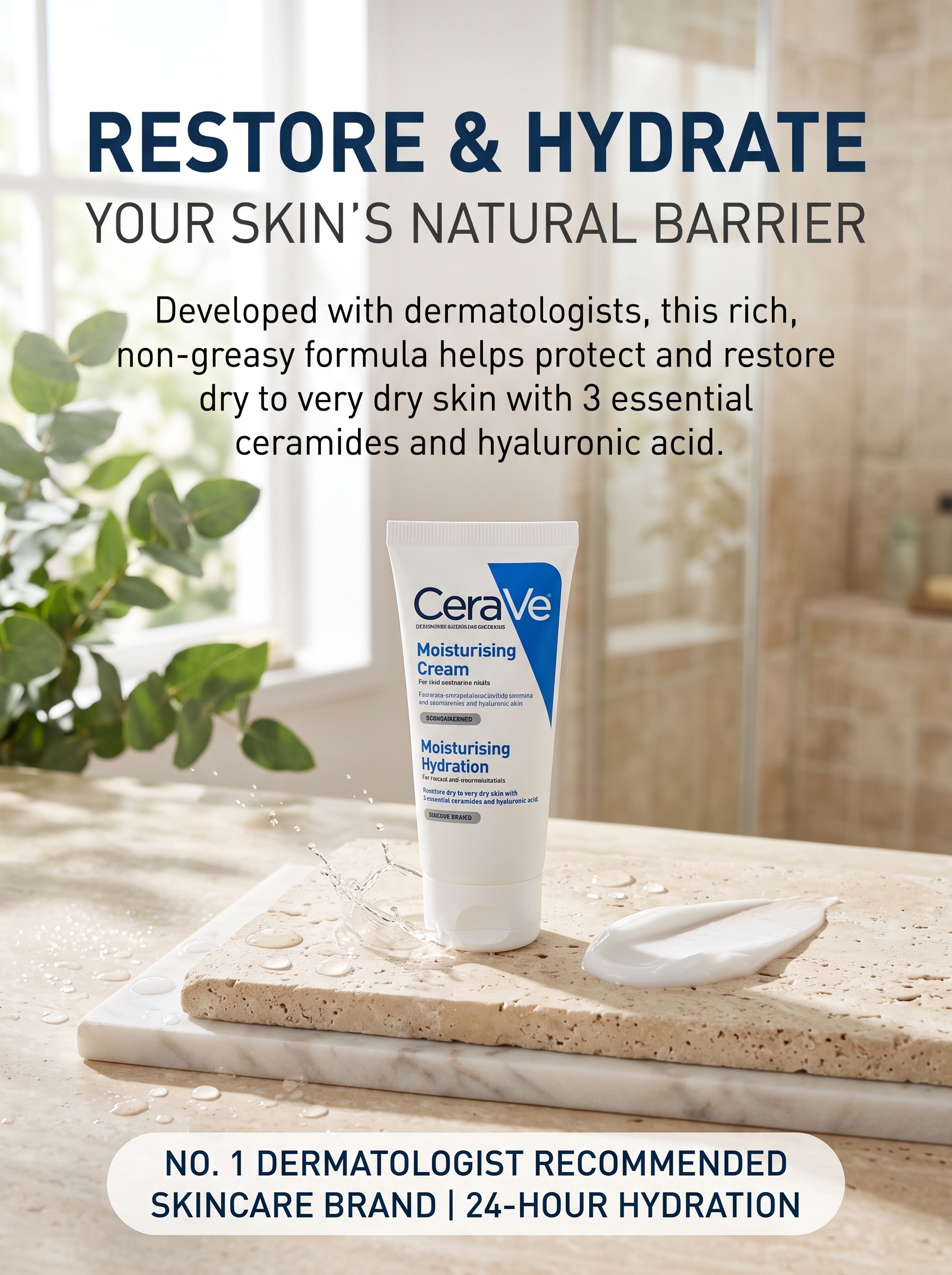 CeraVe Moisturising Cream for Dry to Very Dry Skin