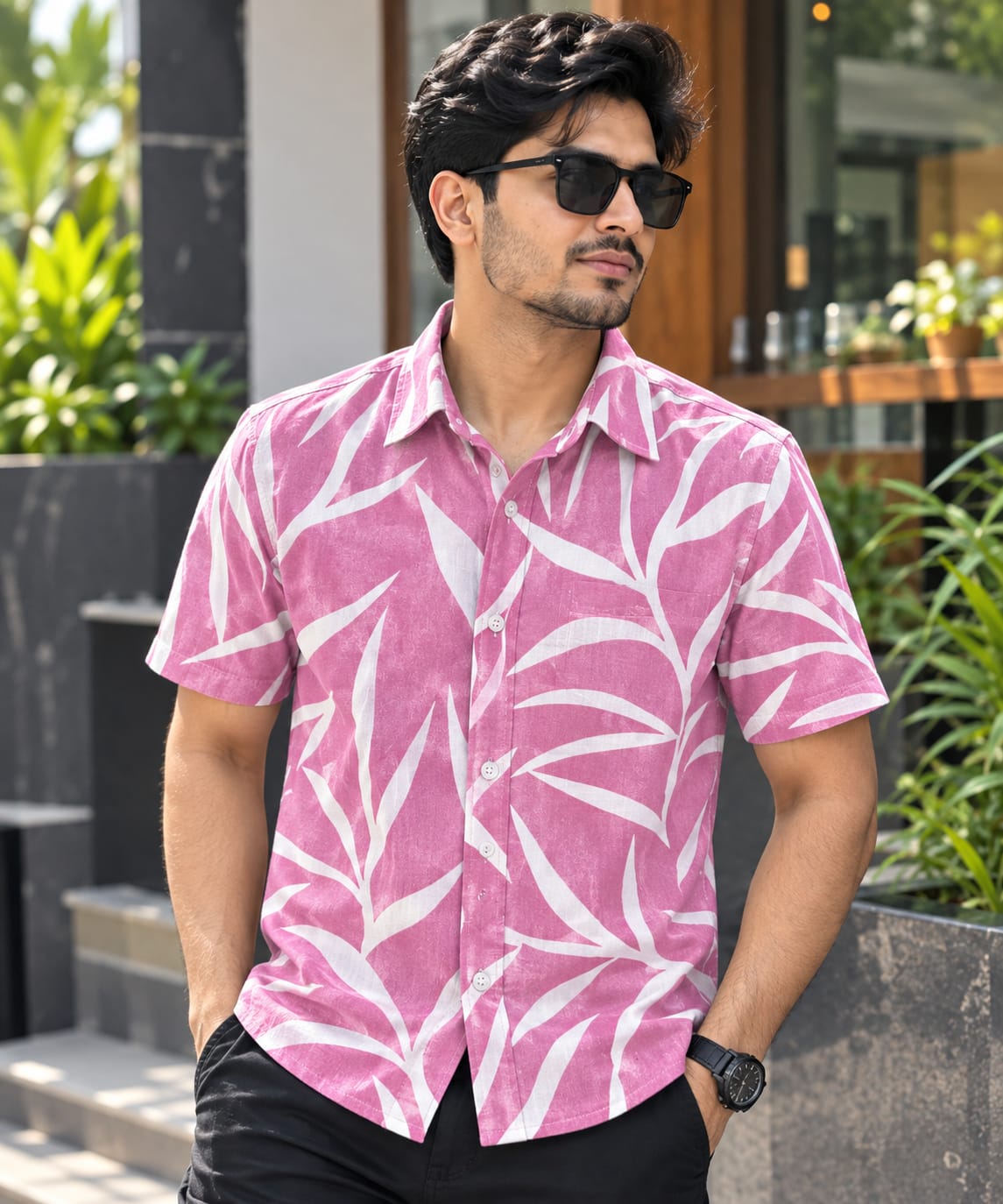 Print Shirt Cotton Half Sleeve For Men's_img_8