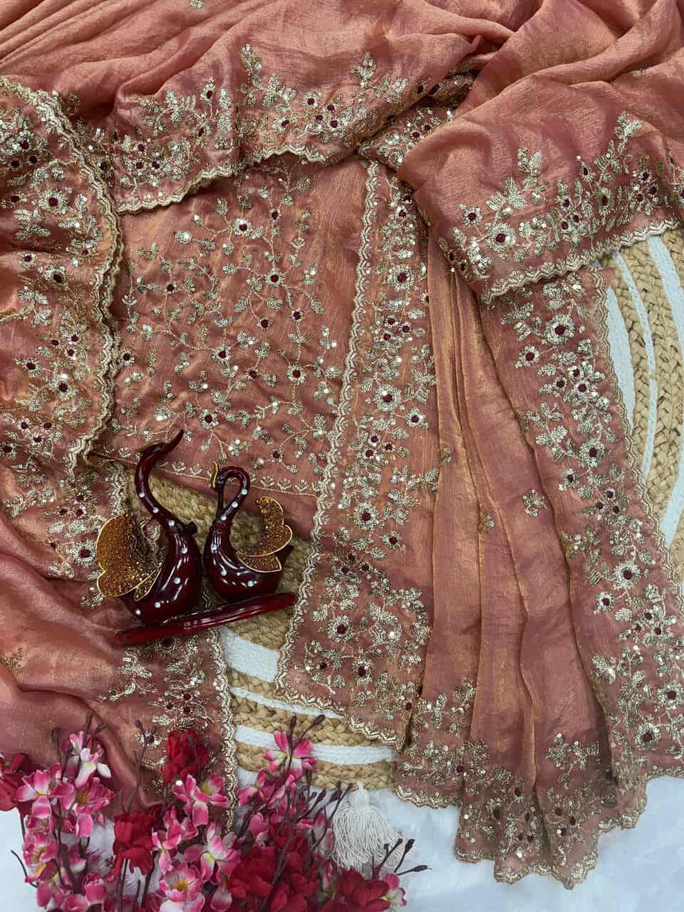 Indian Georgette Sharee with Blouse Piece_img_10