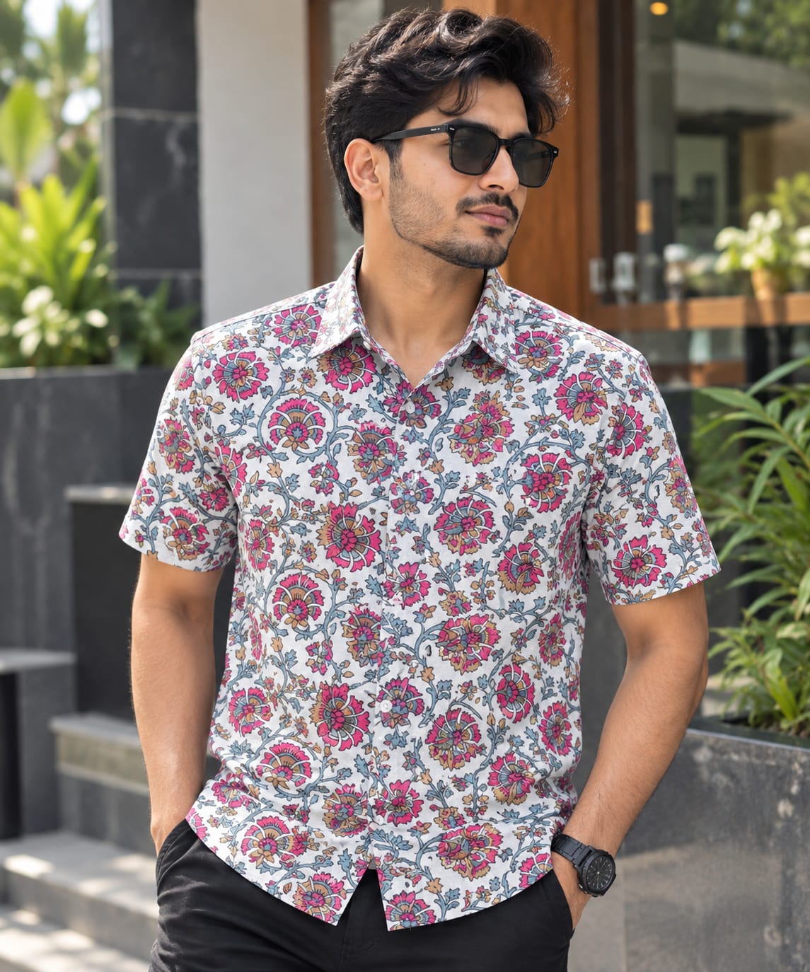 Print Shirt Cotton Half Sleeve For Men's_img_11