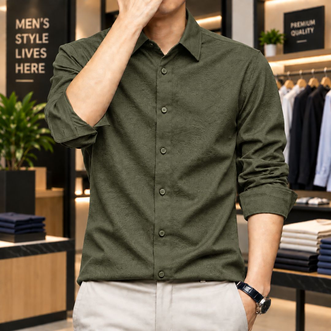 Premium Solid Stitch Full Sleeve Shirt_img_2