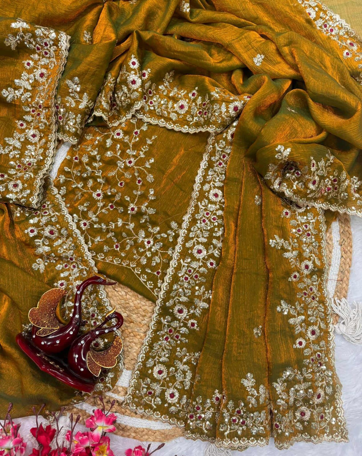 Indian Georgette Sharee with Blouse Piece_img_5