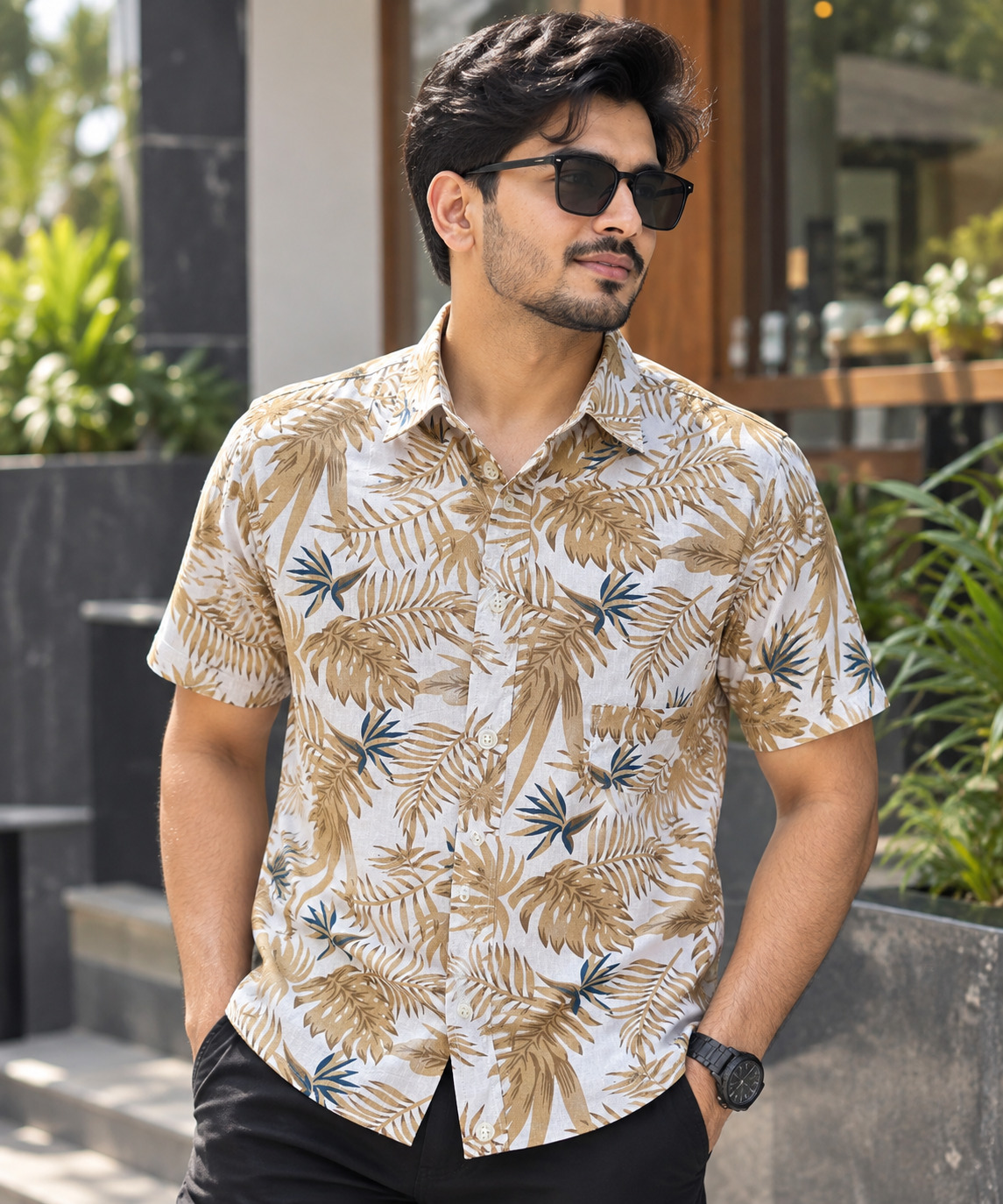 Print Shirt Cotton Half Sleeve For Men's_img_10