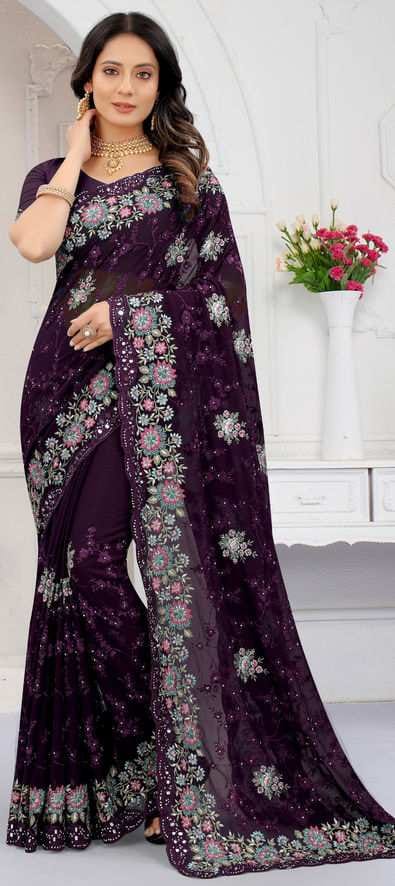 ইন্ডিয়ান জর্জেট শাড়ি ব্লাউজ পিস সহ_img_13