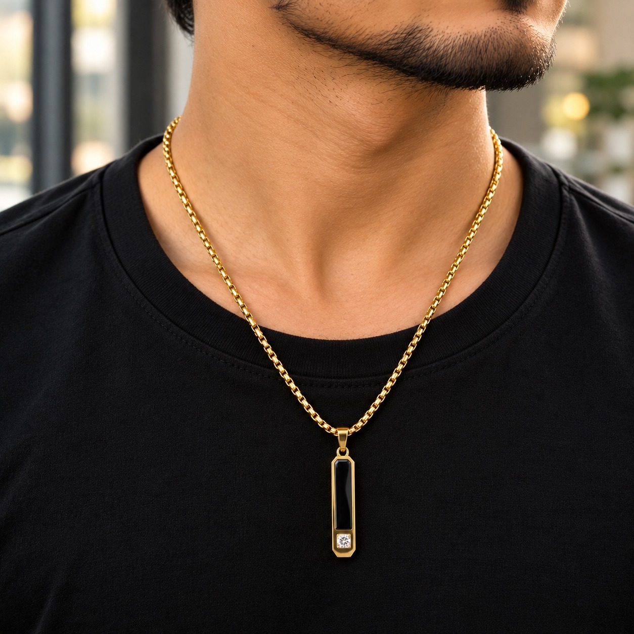 Premium Stainless Steel Bar Pendant Chain_img_1