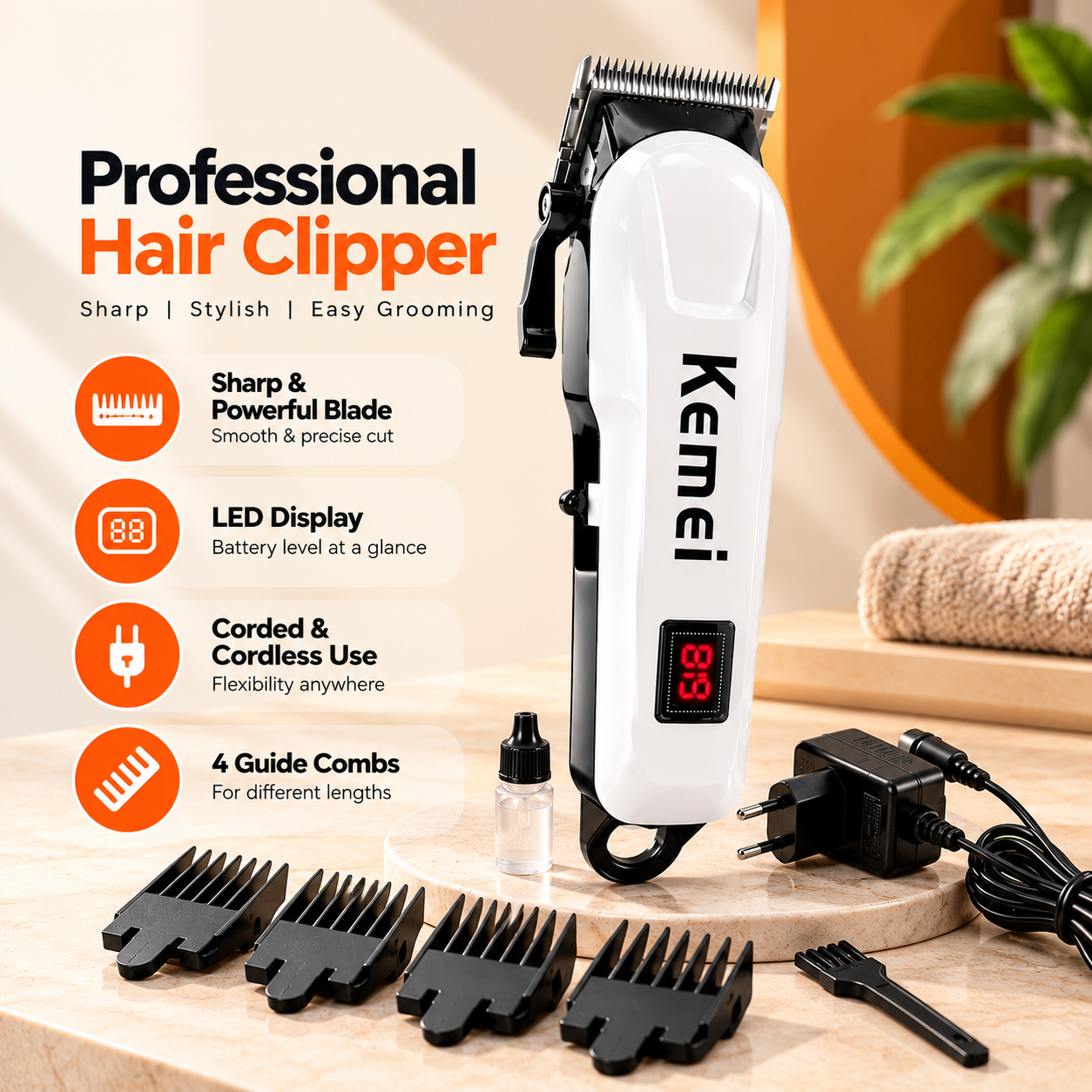 KEMEI KM-809A Hair Cutting Trimmer_img_1