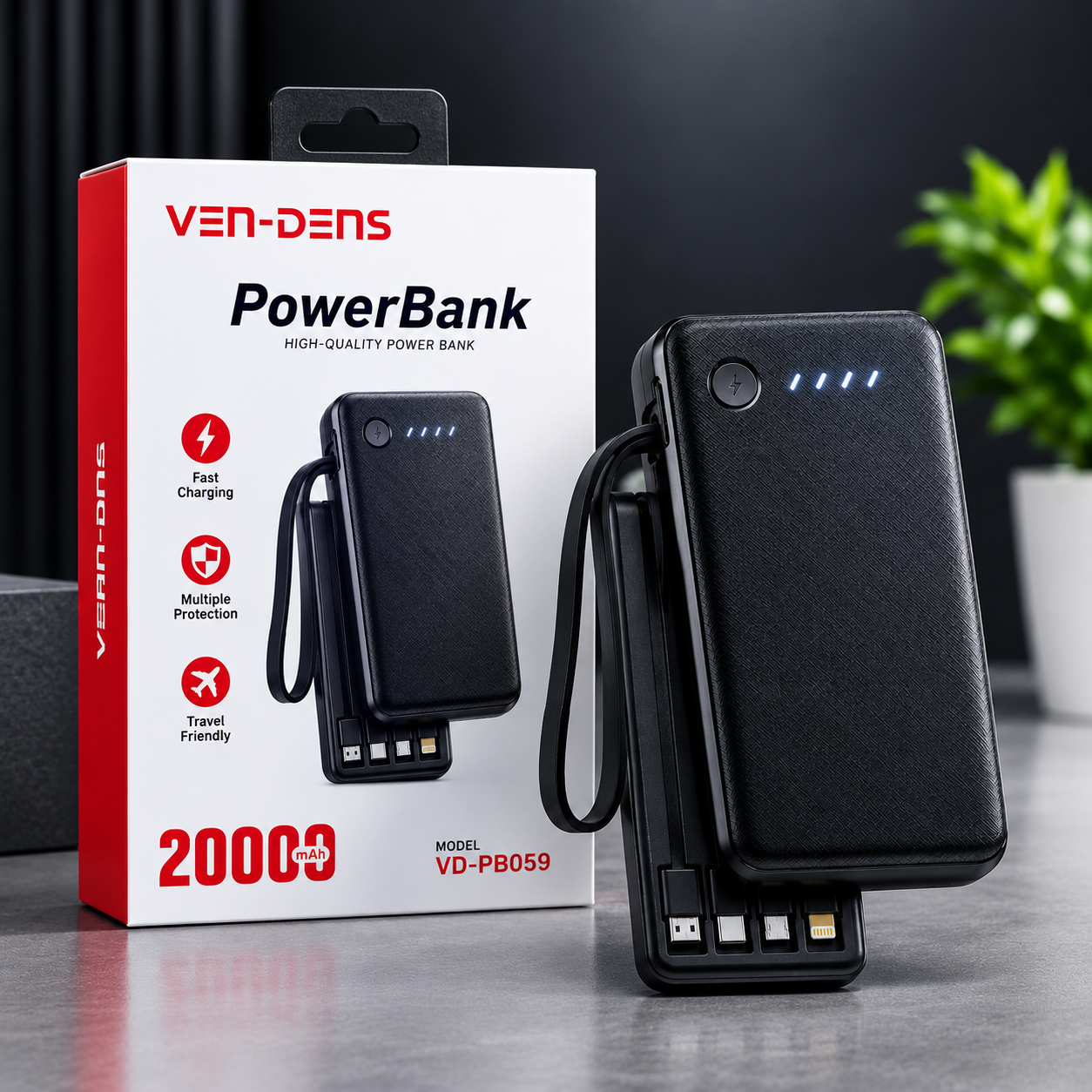 VEN-DENS 20000mAh Power Bank
