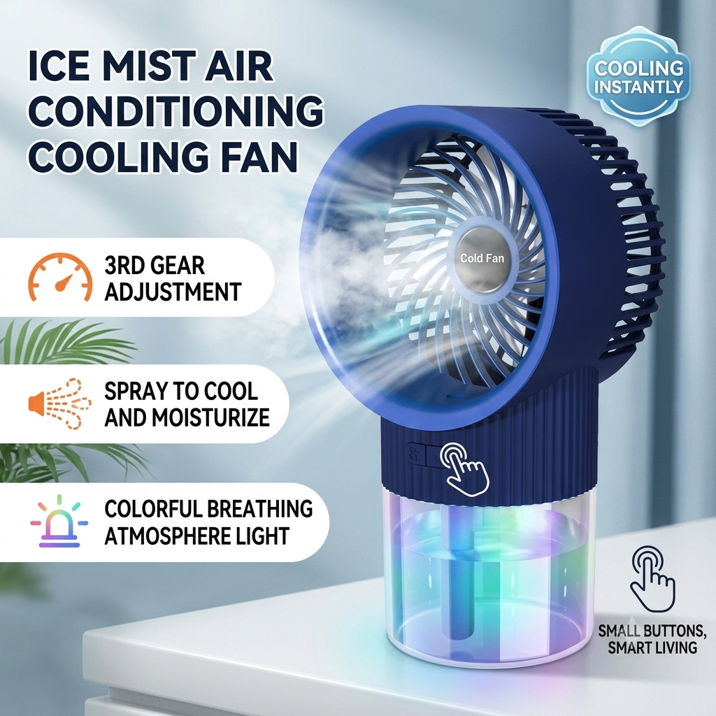 Ice Mist Air Conditioning Cooling Fan