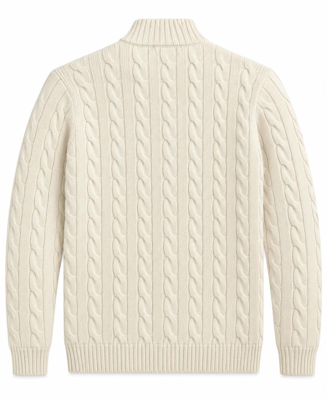 RL Cable Half Zipper Off-White_img_2