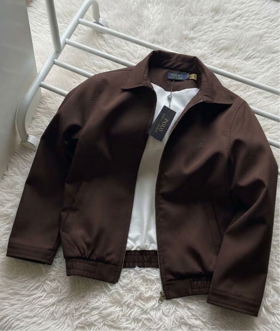 TWIL HARRINGTON JACKET CHOCOLATE