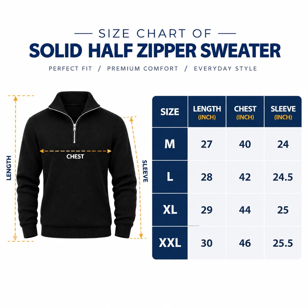 Half Zipper Sweater Off-White_img_1