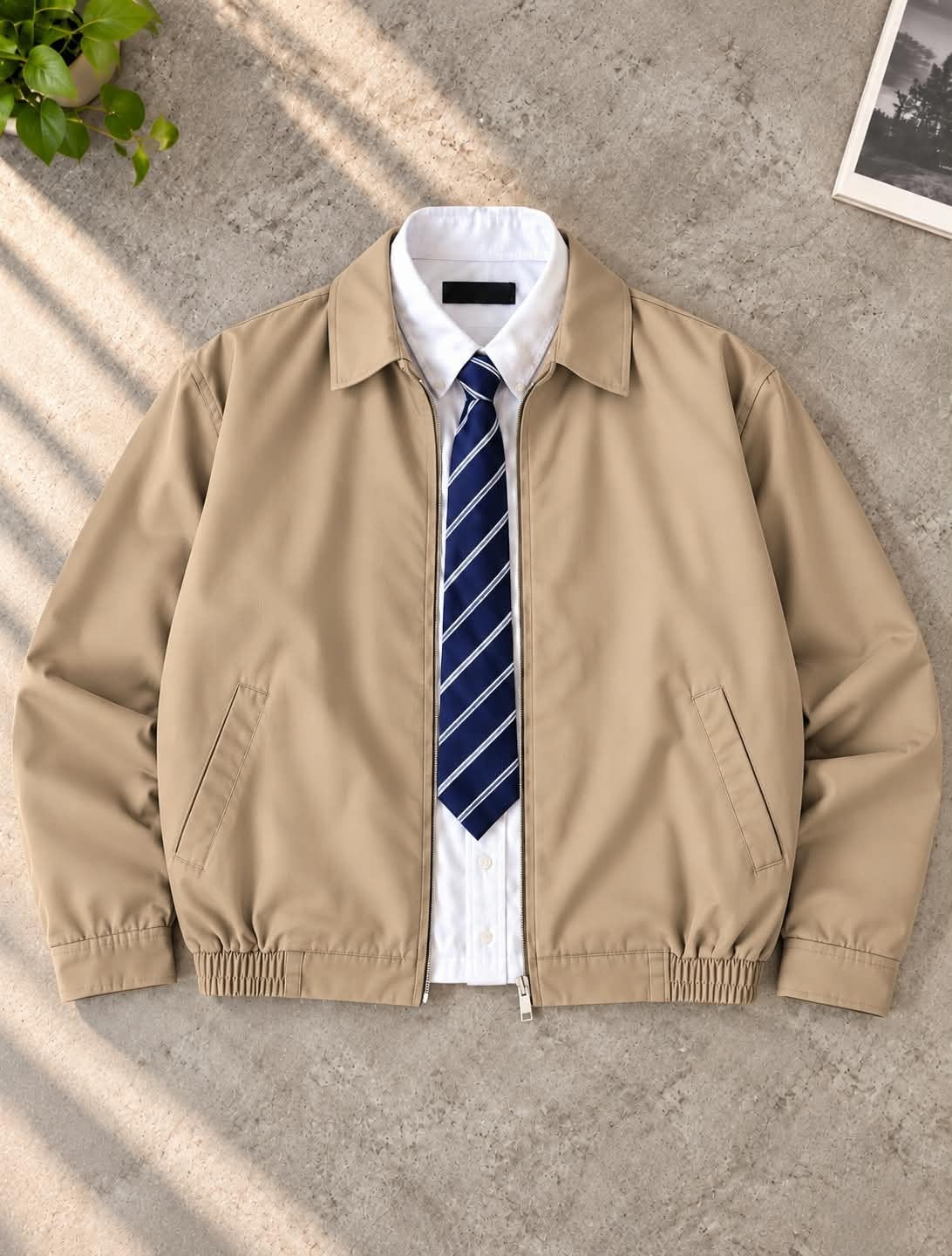 TWIL HARRINGTON JACKET CREAM