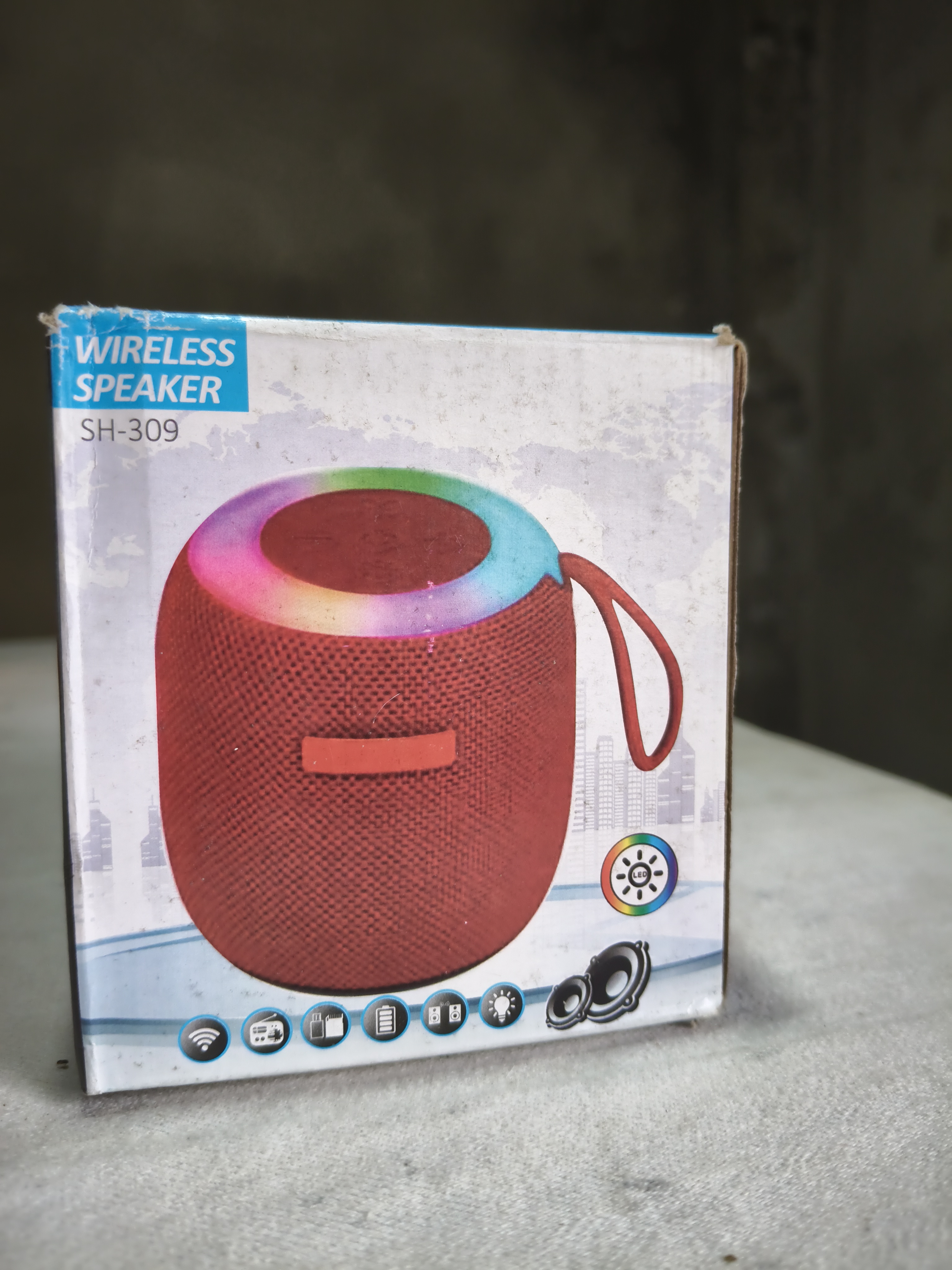SH-309 Wireless Bluetooth Speaker Colorful RGB Night Light Outdoor Convenient Fabric Small Subwoofer Mini Speaker_img_0