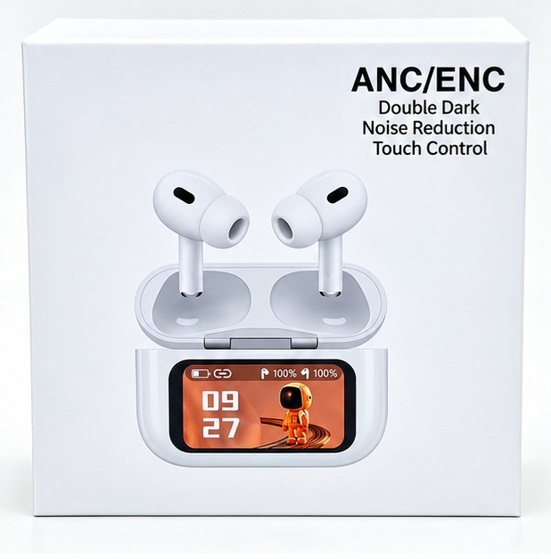 App Version A9 ProTouch Screen Display Airpods with ANC ENC TWS Earbuds iOS and Android App Supported L58 Airpods