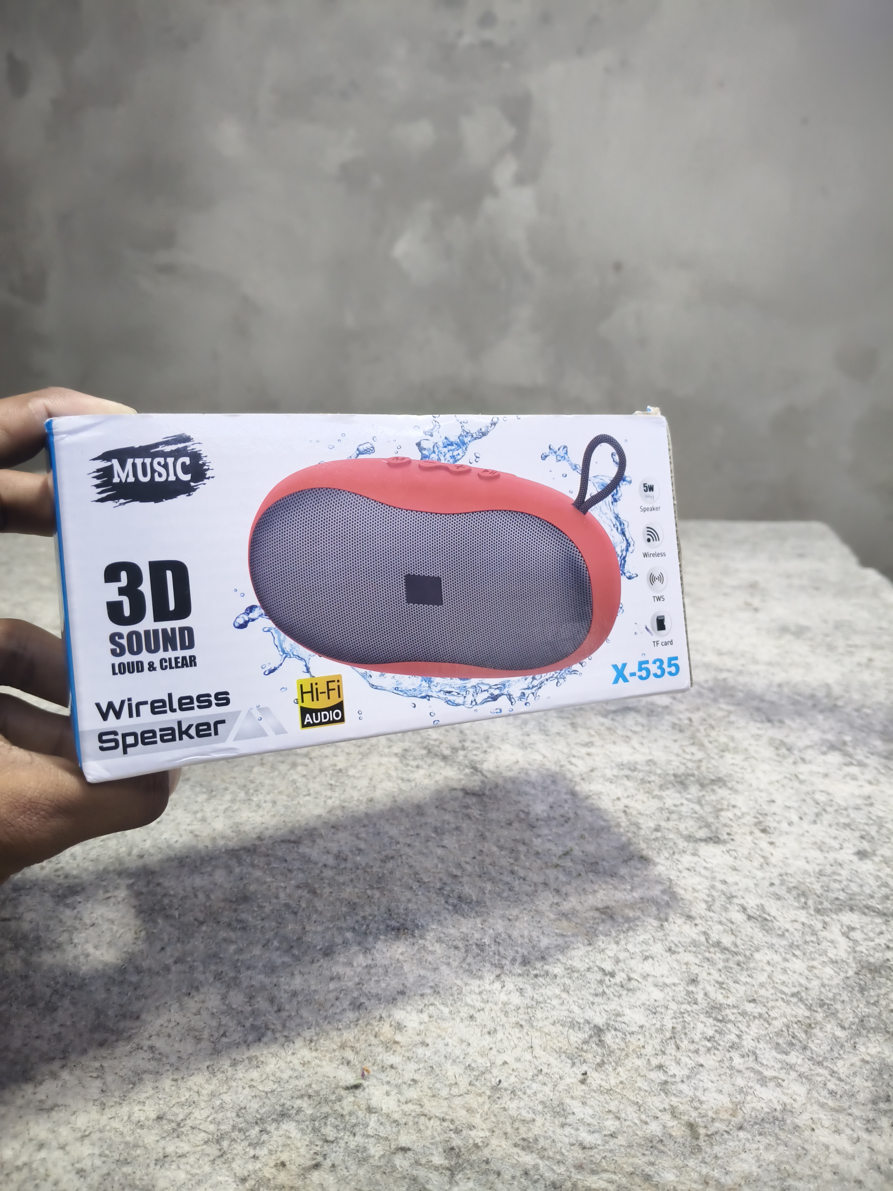 X-535 Bluetooth, USB, TF Card & FM Radio Supported 3D HiFi Audio Wireless Speaker