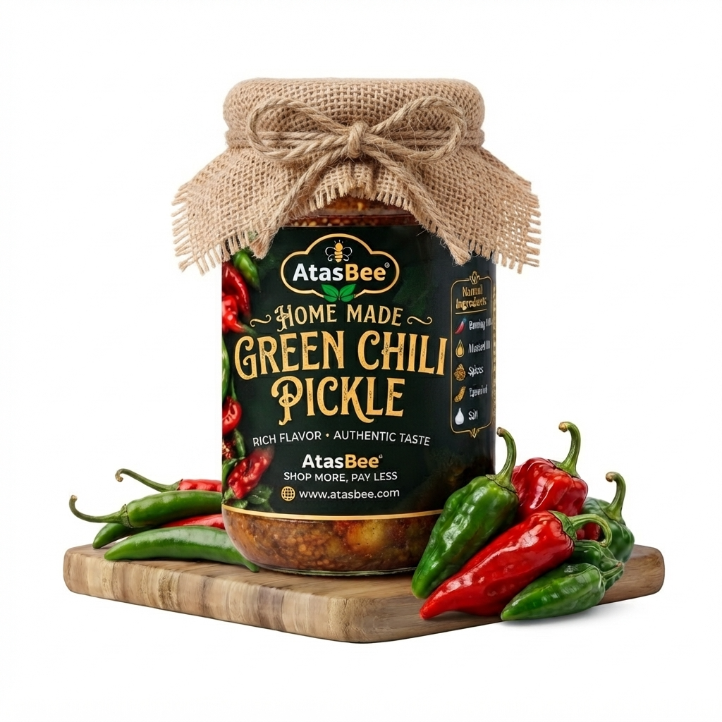 Kacha Morich Achar (Green Chille Pickle)_img_0