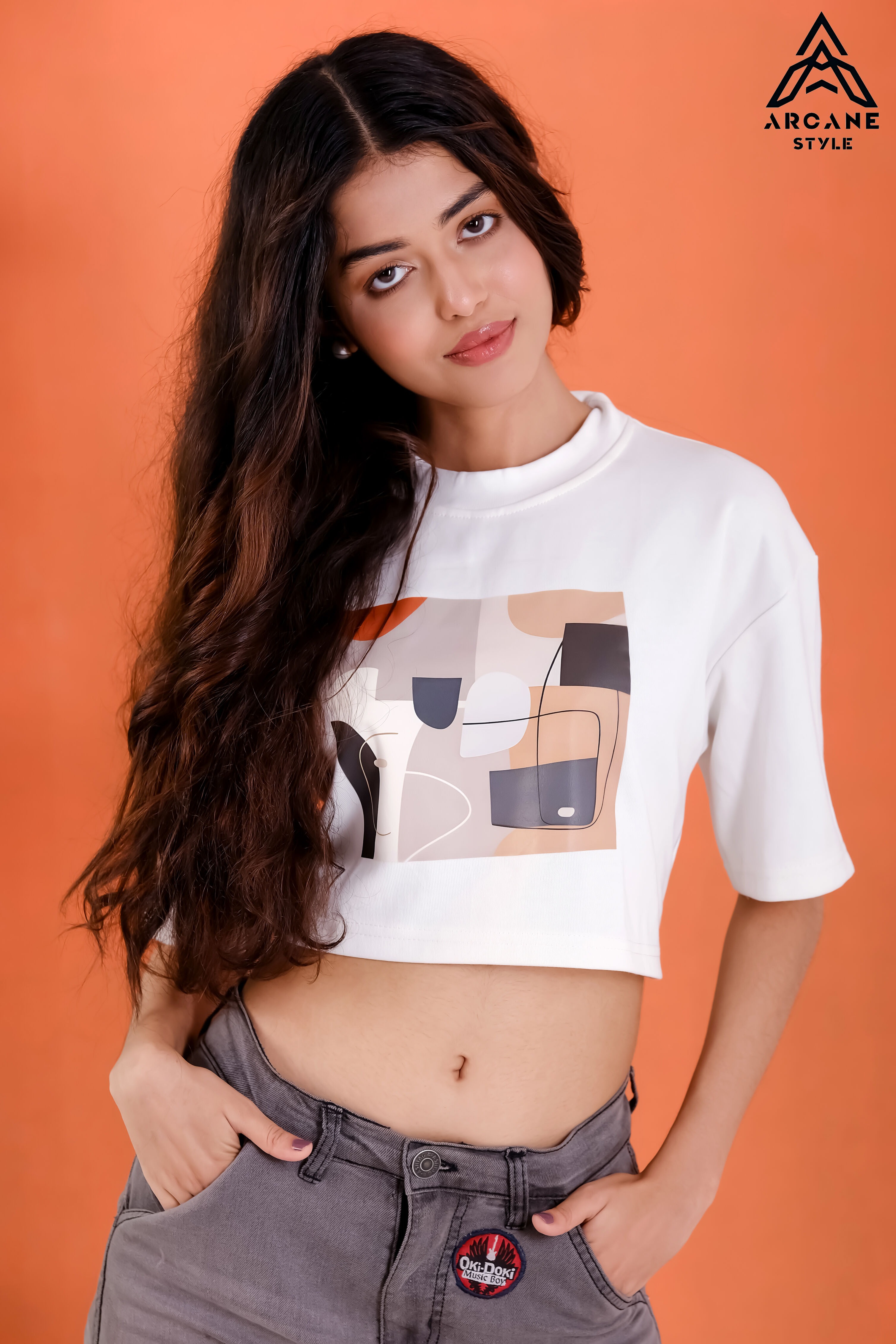 Baggy Crop Tees (Classy Off White)