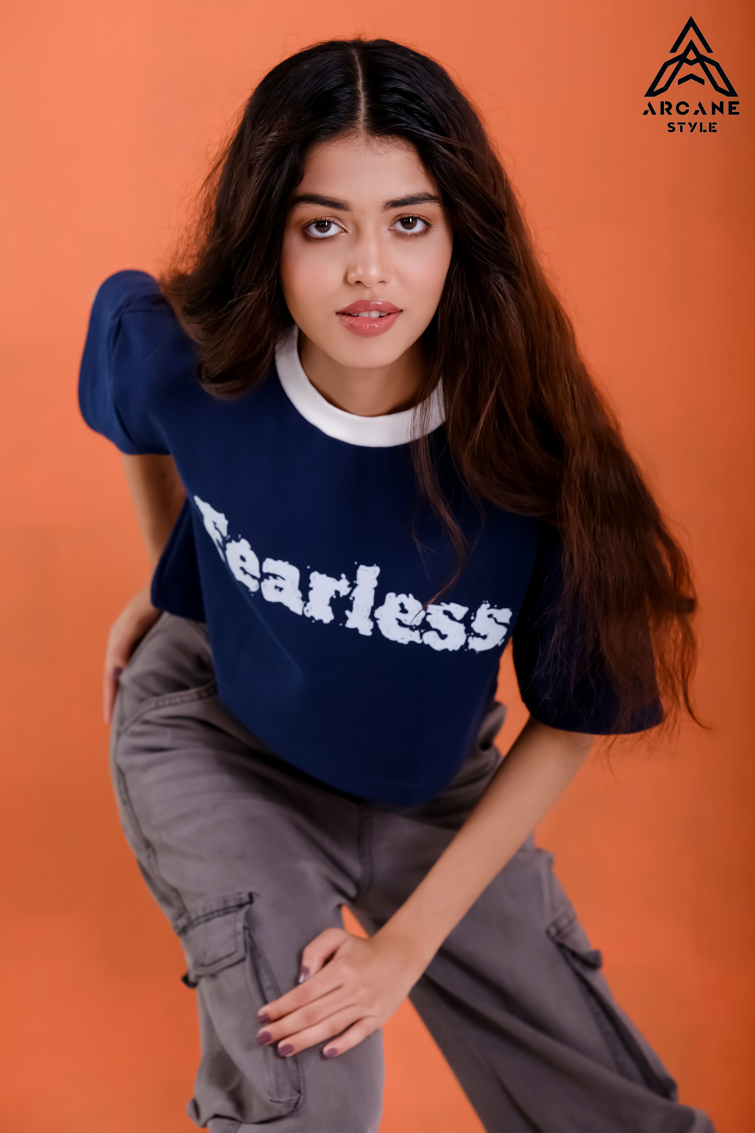 Baggy Crop Tees (Navy Blue)_img_1
