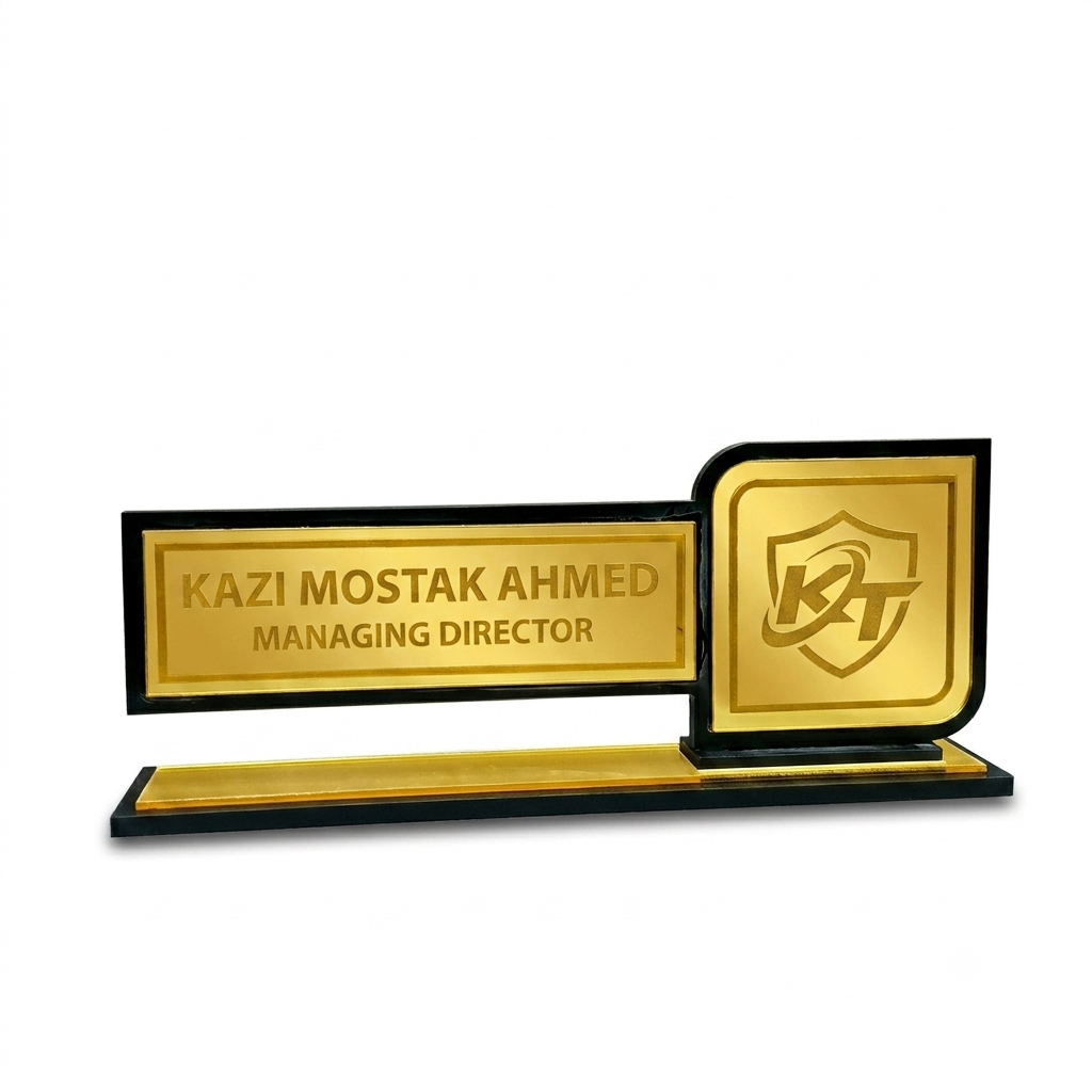 Premium Acrylic Executive Desk Nameplate