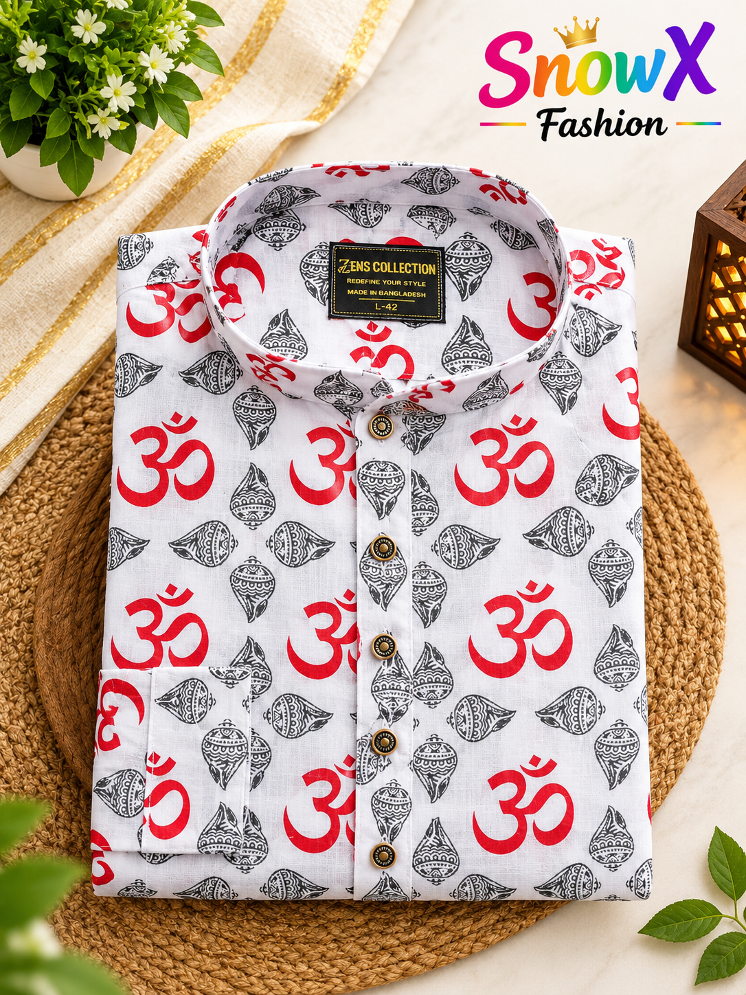 প্রিমিয়াম আড়ং কটন স্ক্রিন প্রিন্ট পাঞ্জাবি