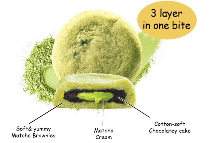 Tatawa Matcha Cream Filled Brownies - Soft Cookies 100g_img_1