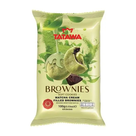 Tatawa Matcha Cream Filled Brownies - Soft Cookies 100g
