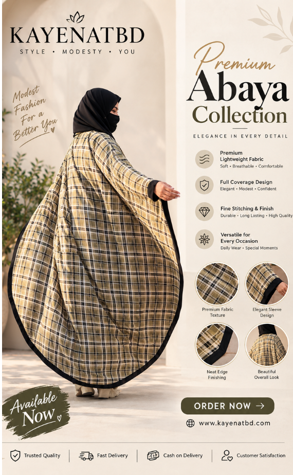Premium Abaya for Women | Stylish Islamic Abaya | KayenatBD
