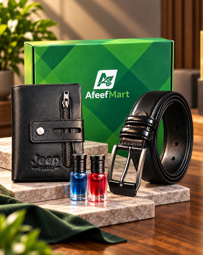 Jeep + Belt + 2 Pcs Perfume Combo