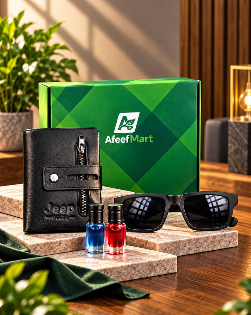 Jeep + Sunglass + 2 Pcs Perfume Combo