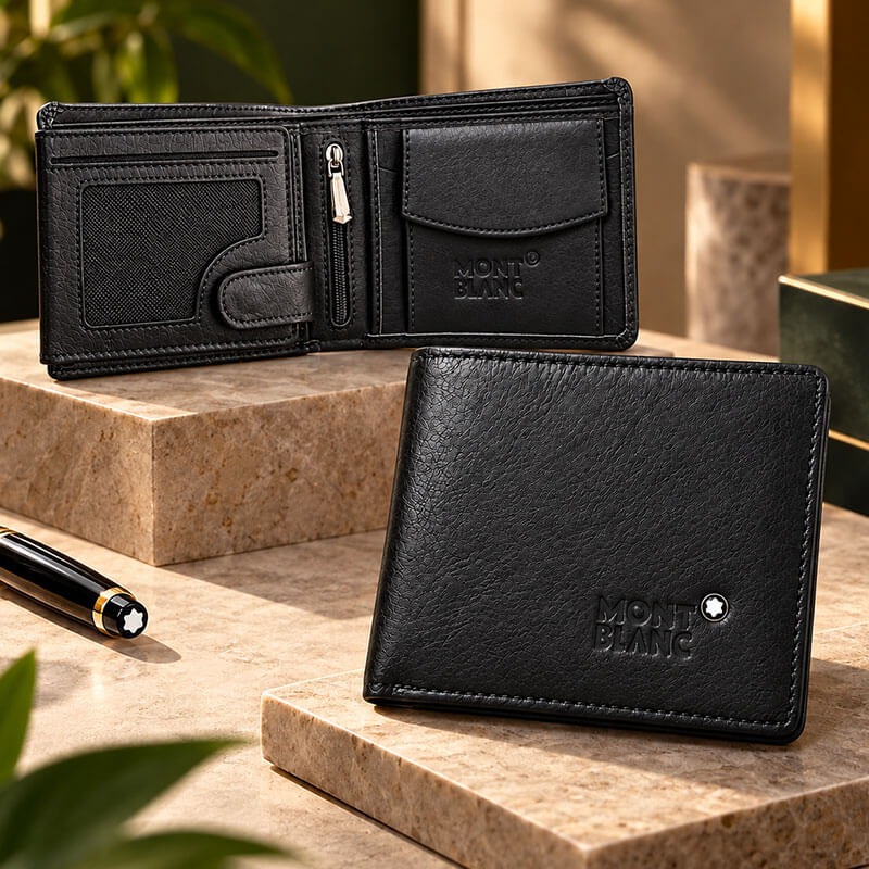 Original Leather Mont Blanc Short Wallet_img_2