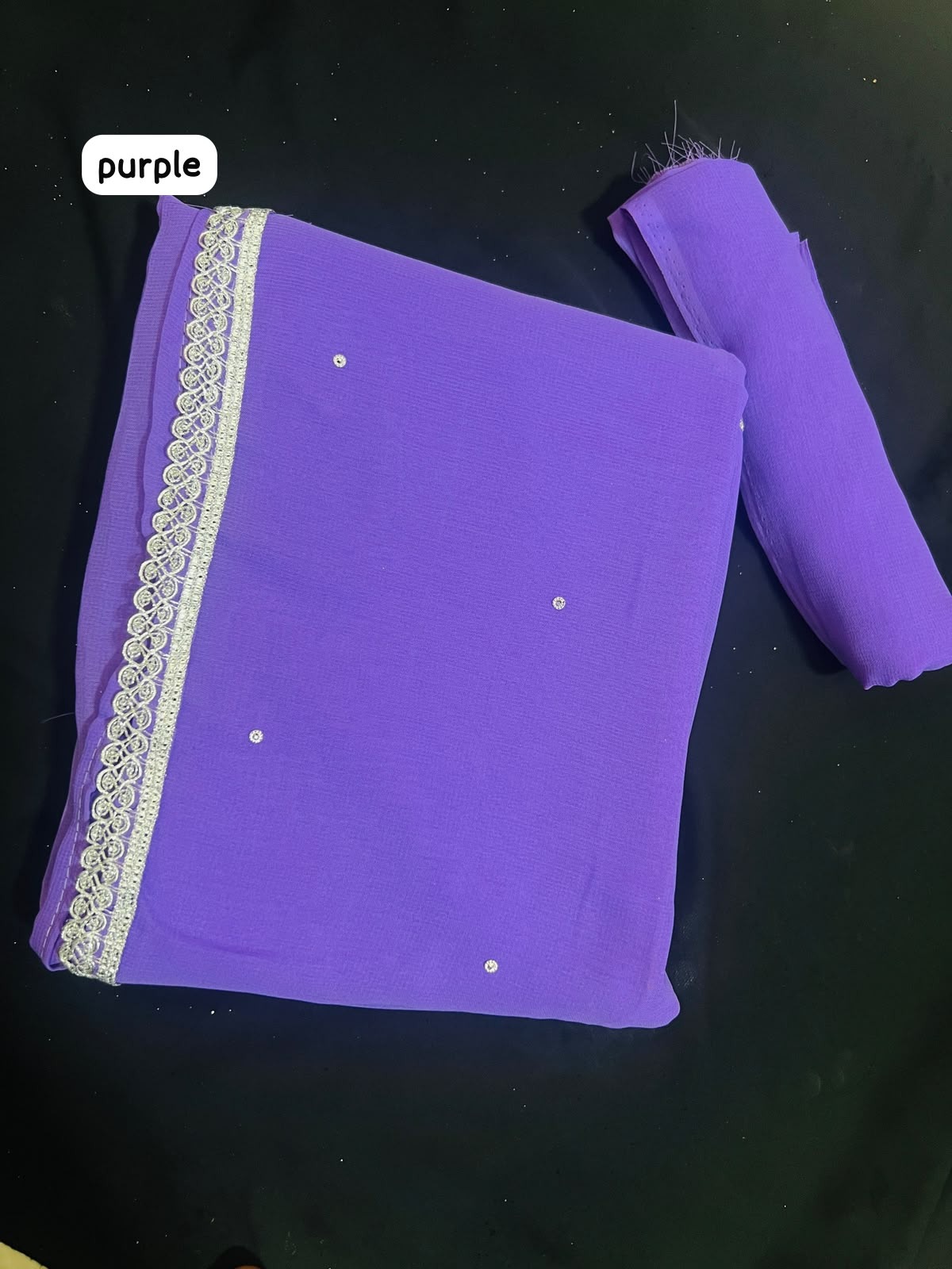 Georgette Saree (Purple)