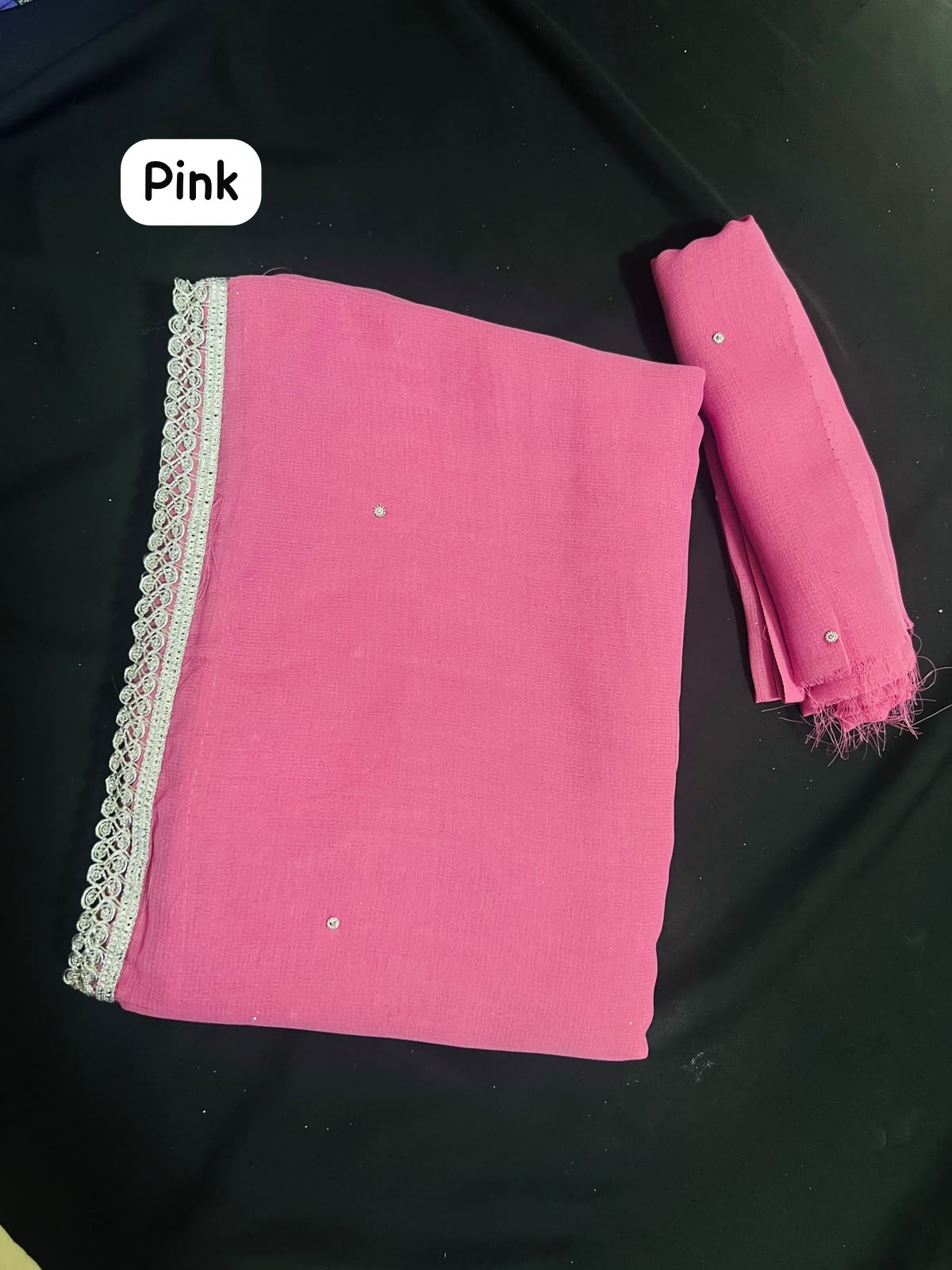 Georgette Saree (Pink)