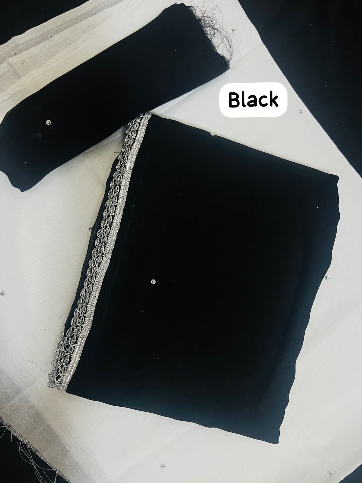 Georgette Saree (Black)