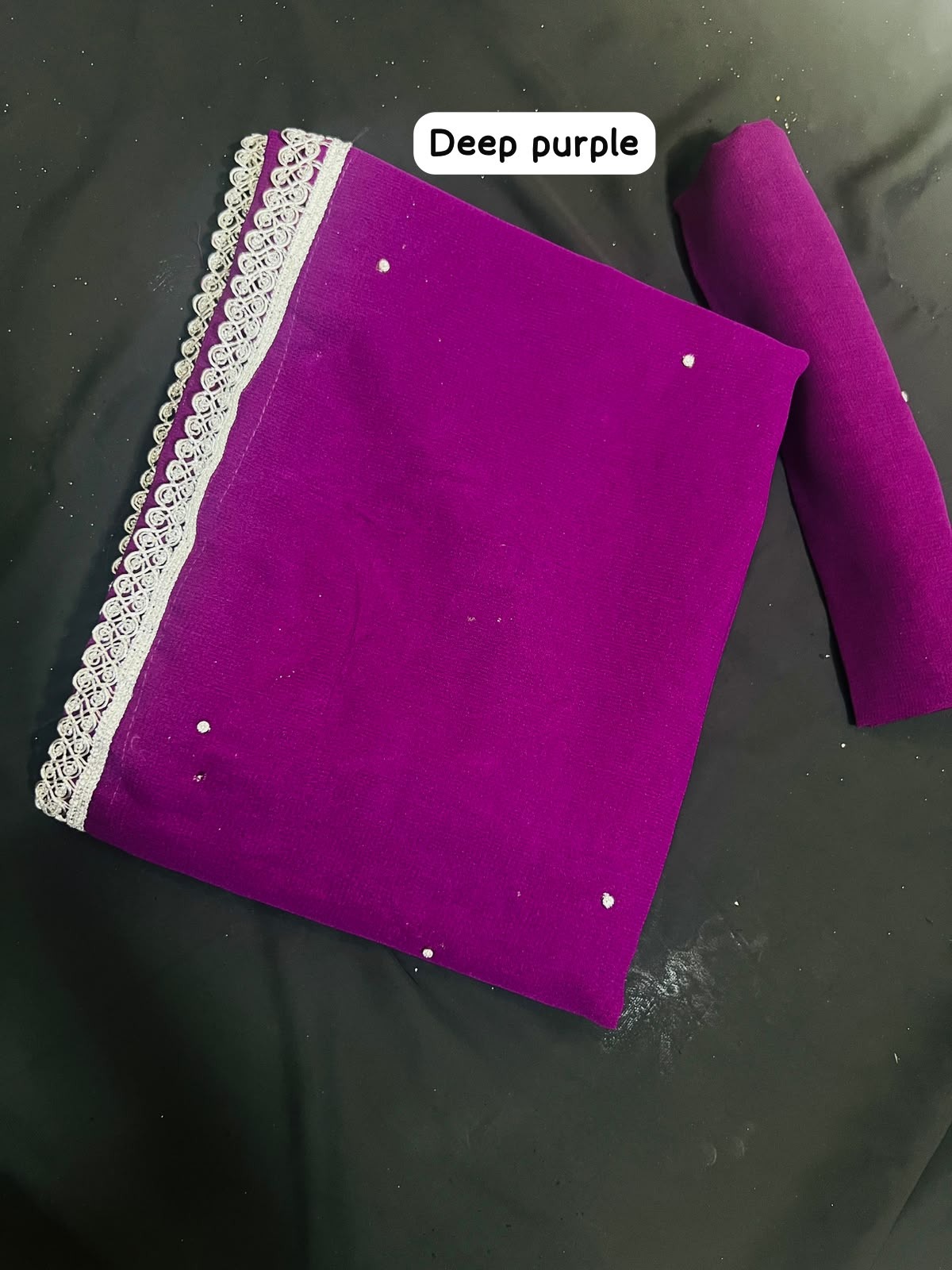 Georgette Saree (Deep Purple)