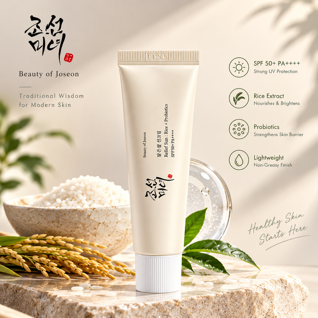 Beauty of Joseon Relief Sun Rice + Probiotics SPF50+ PA++++ Sunscreen 30ml_img_1