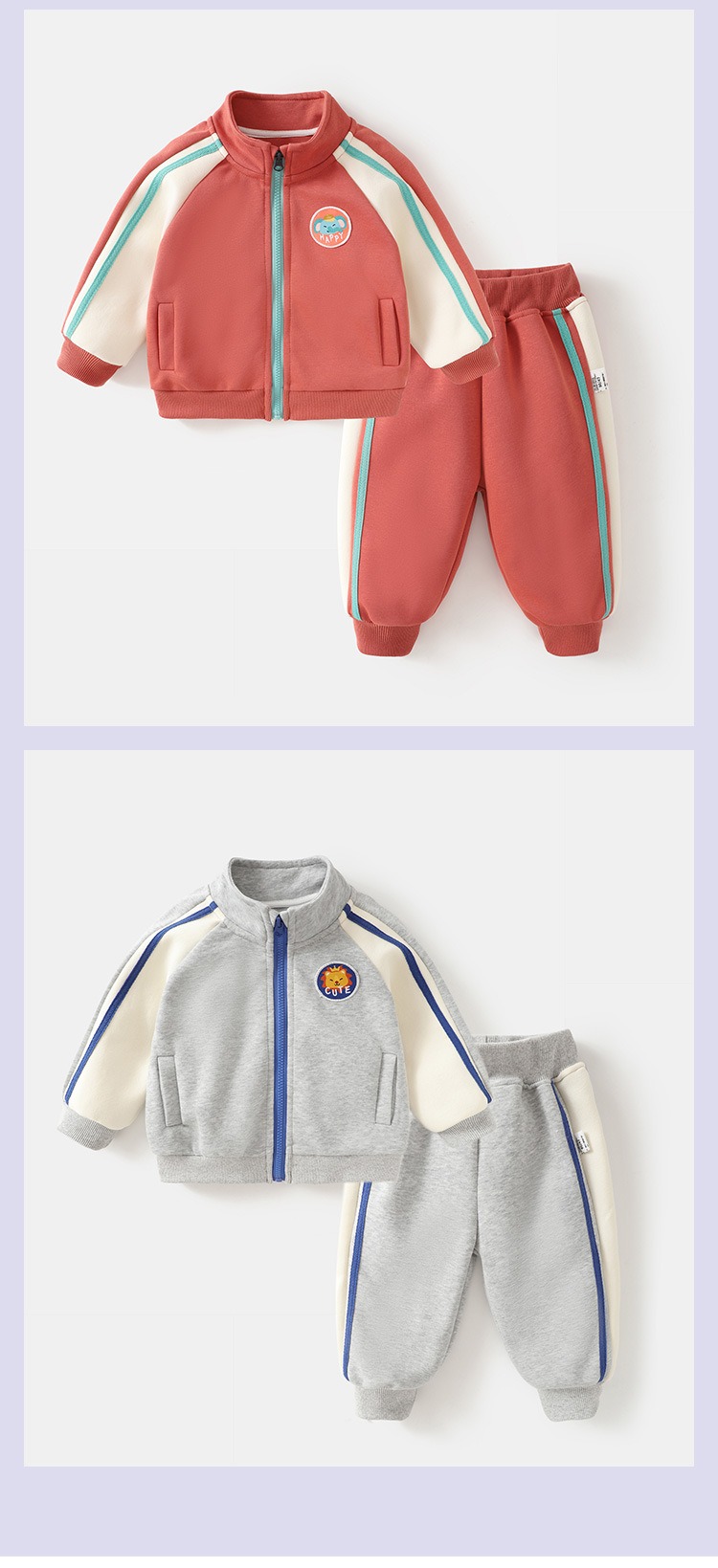 Sports Suit Outfit Unisex Baby Clothes Spring and Autumn Sportswear thumbnail 7