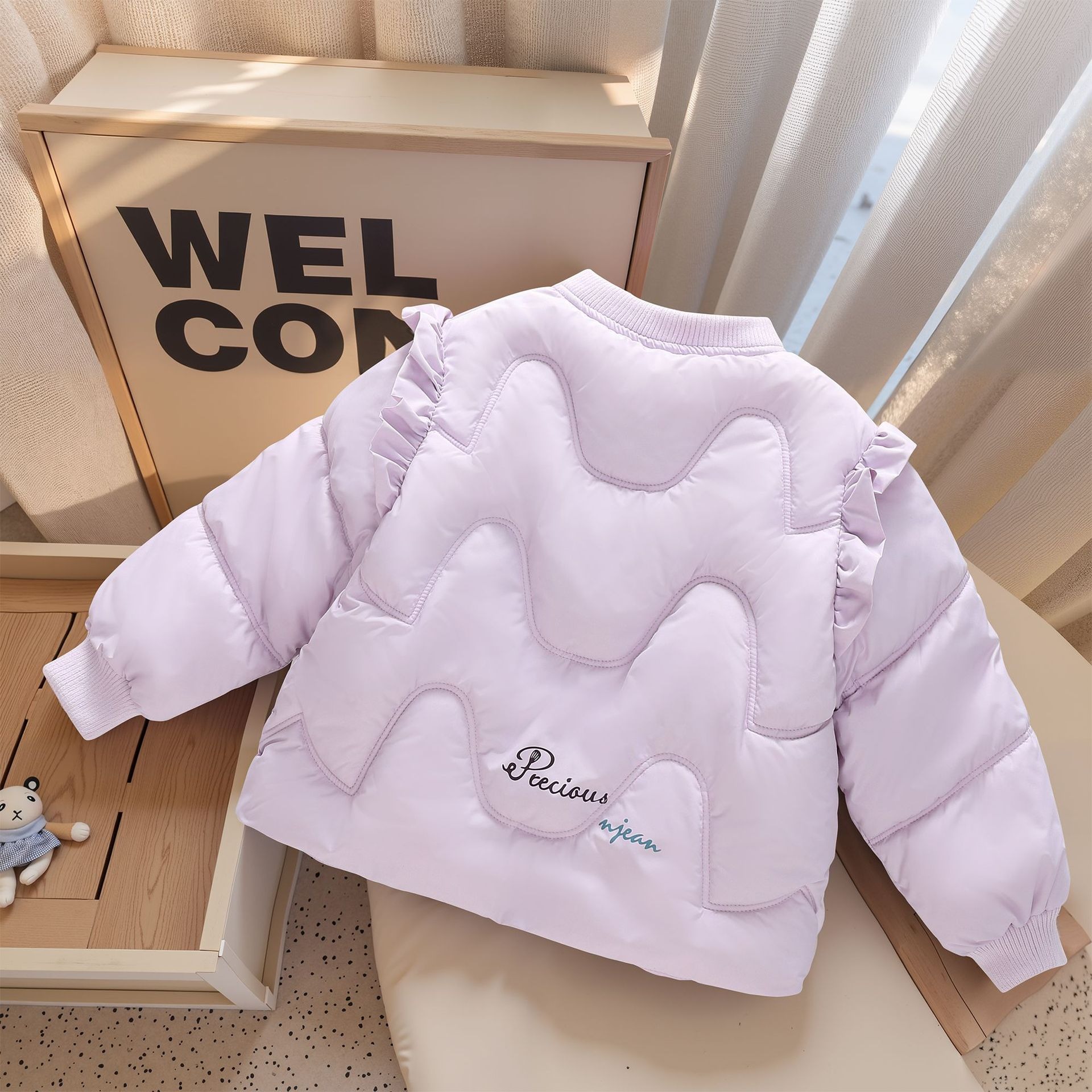 New Style Children's Lightweight down Jacket with Cotton Lining for Girls thumbnail 2