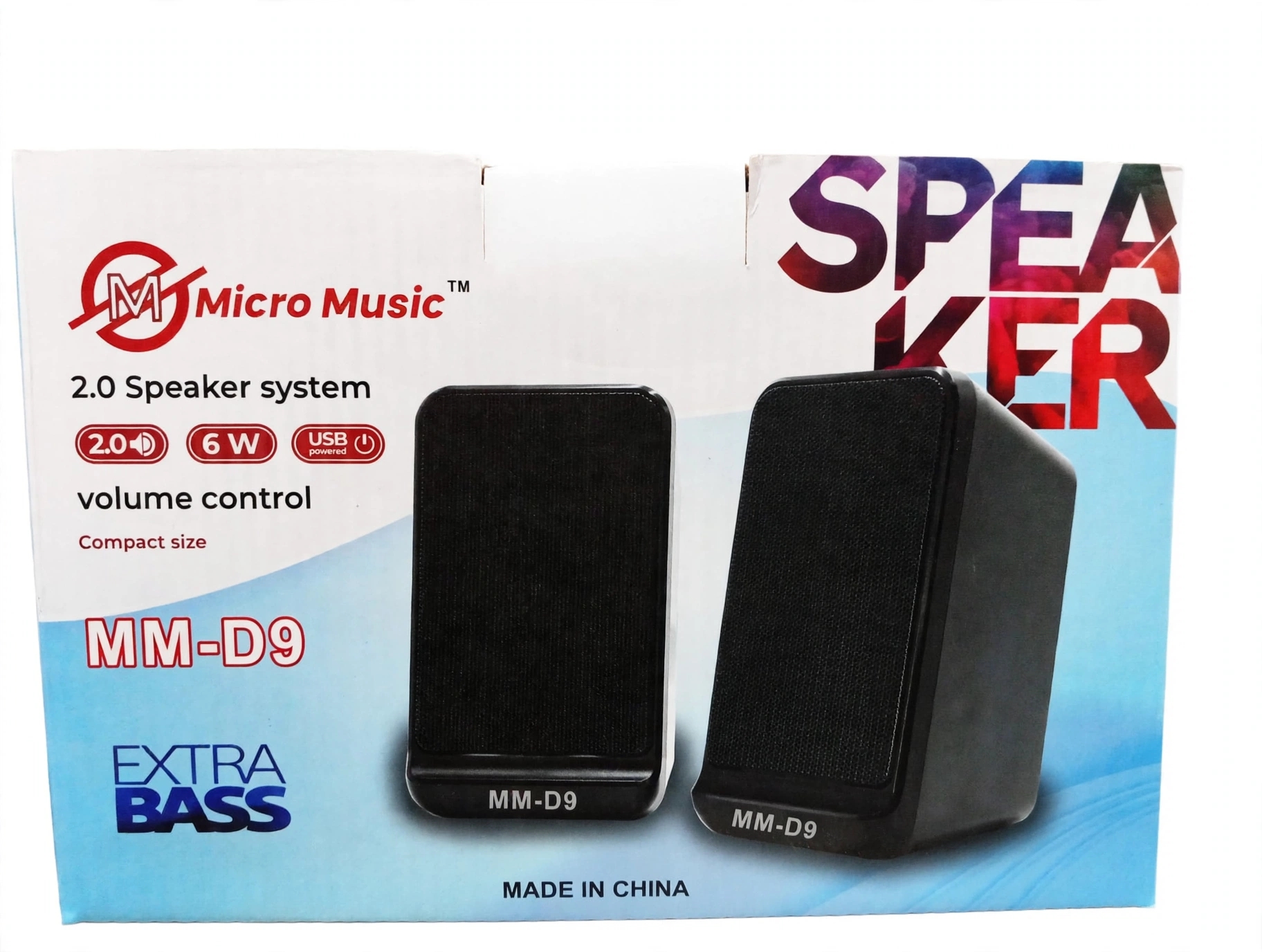 MM-D9 Micro Music 2.0 Speaker System - 6W Extra Bass