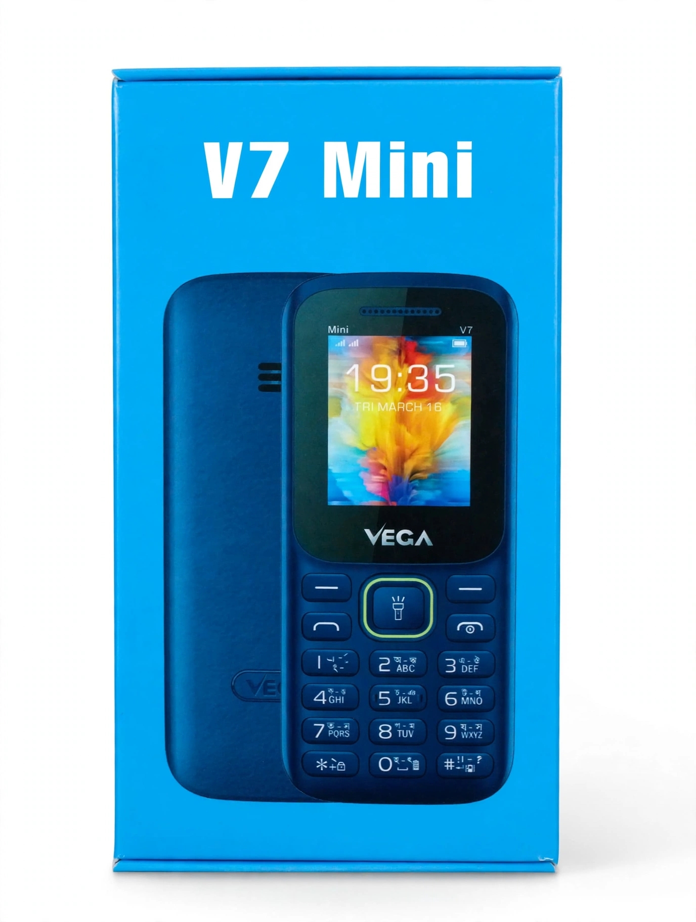 VEGA V7 Mini Feature Phone - Dual SIM - 1000mAh Battery - Auto Call Recording - Made in Bangladesh