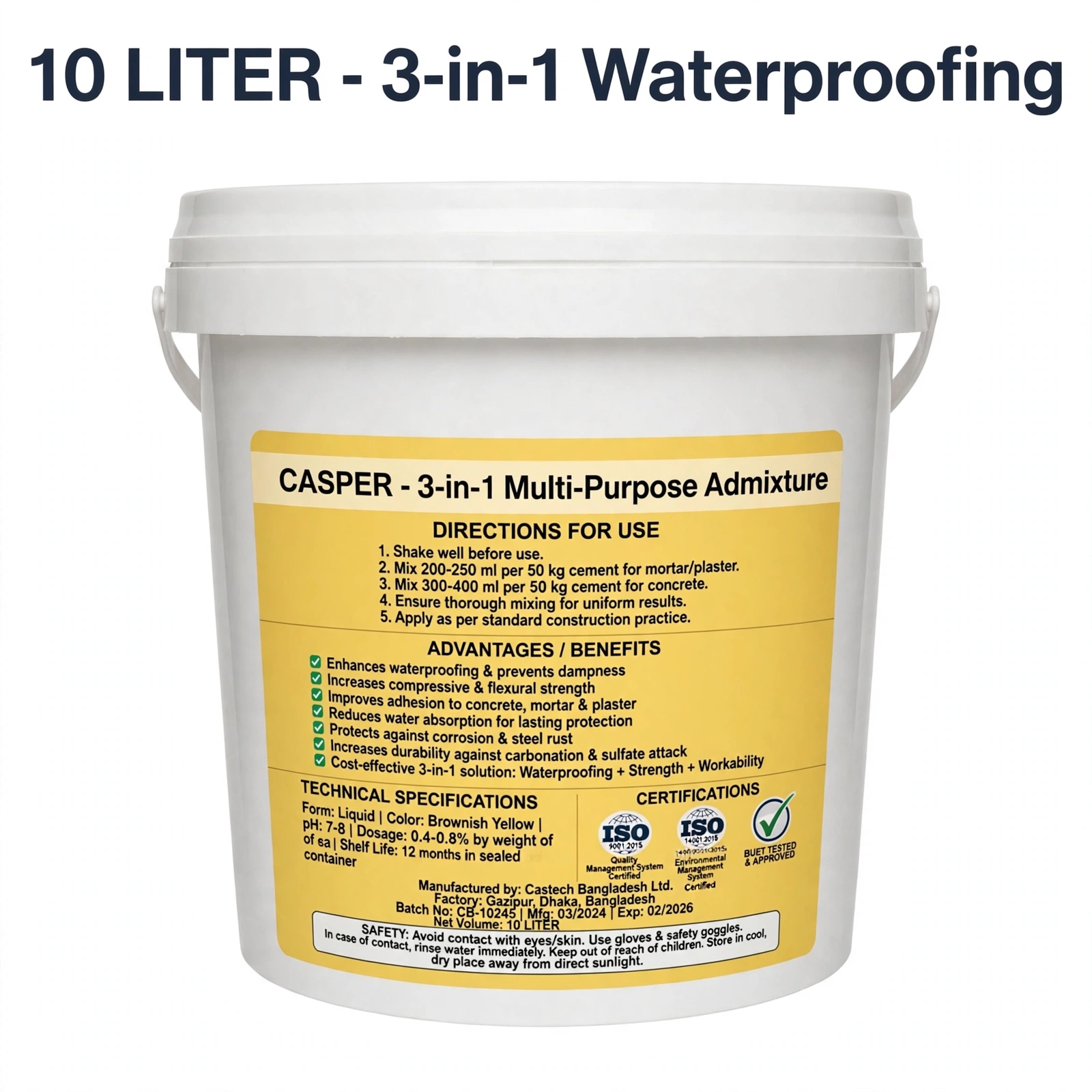 CASPER 10 Liter Admixture - Waterproofing_img_1