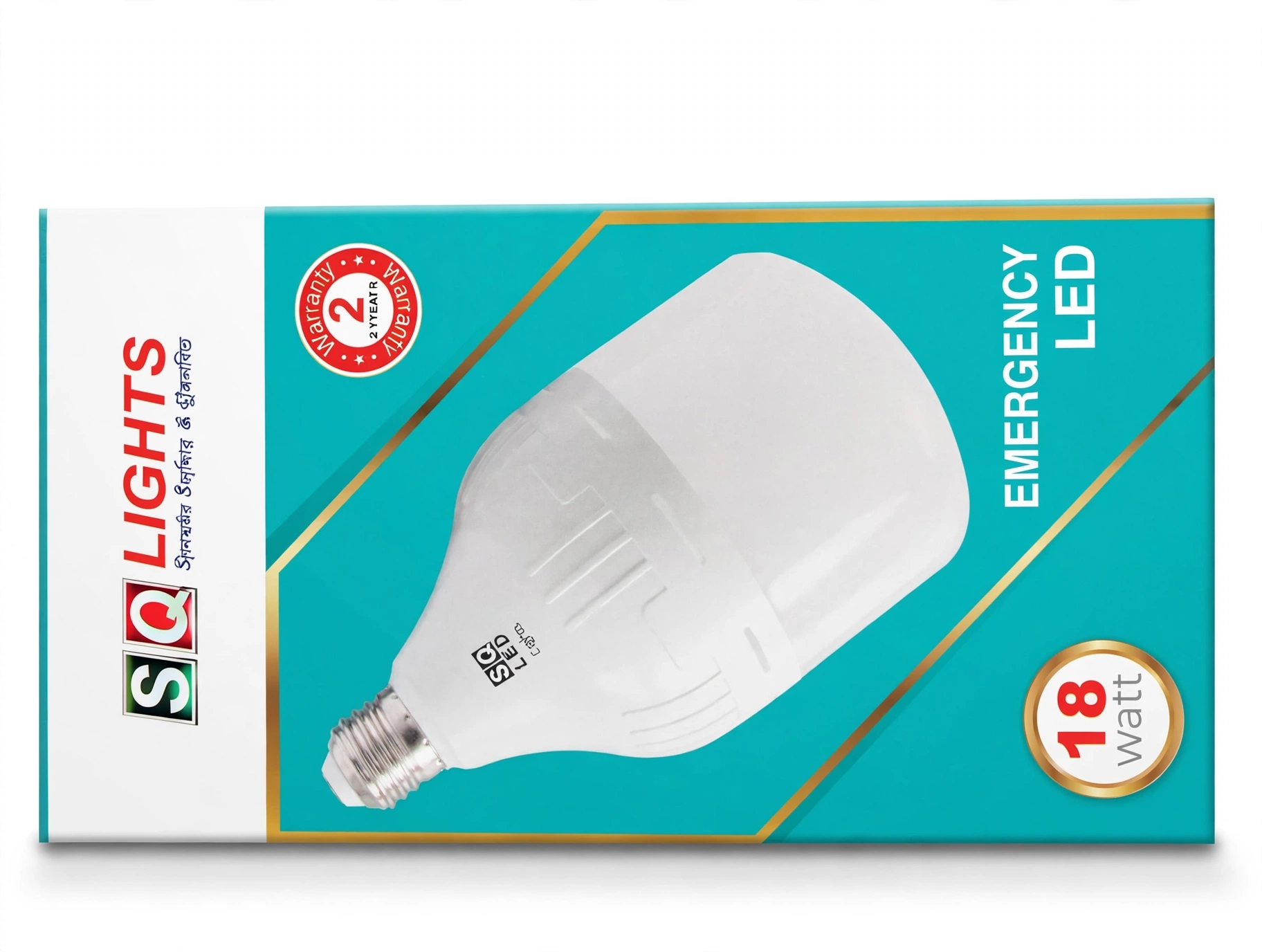 SQ LIGHTS Emergency LED Light 18W - 2 Years Warranty - Auto Backup - 1620 Lumens
