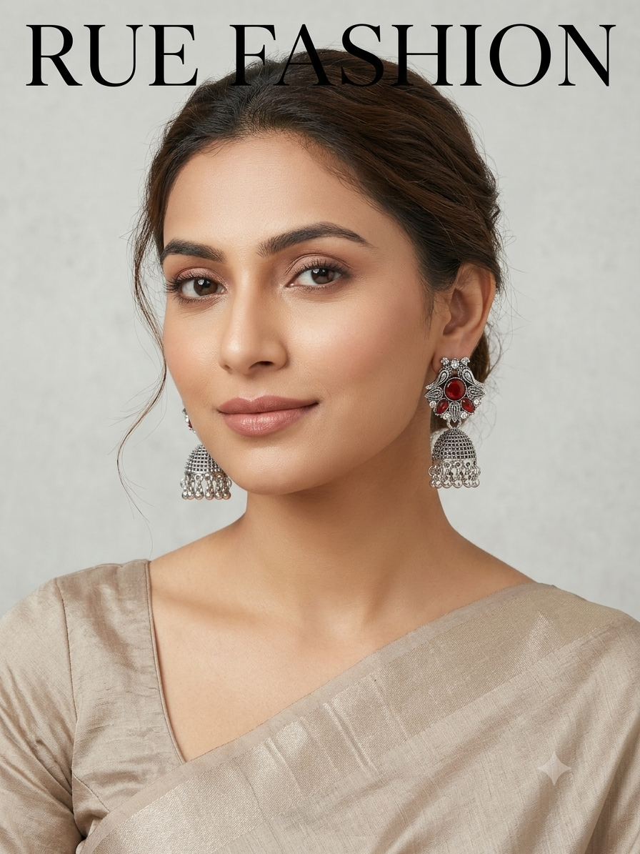 Crimson Lotus Jhumka
