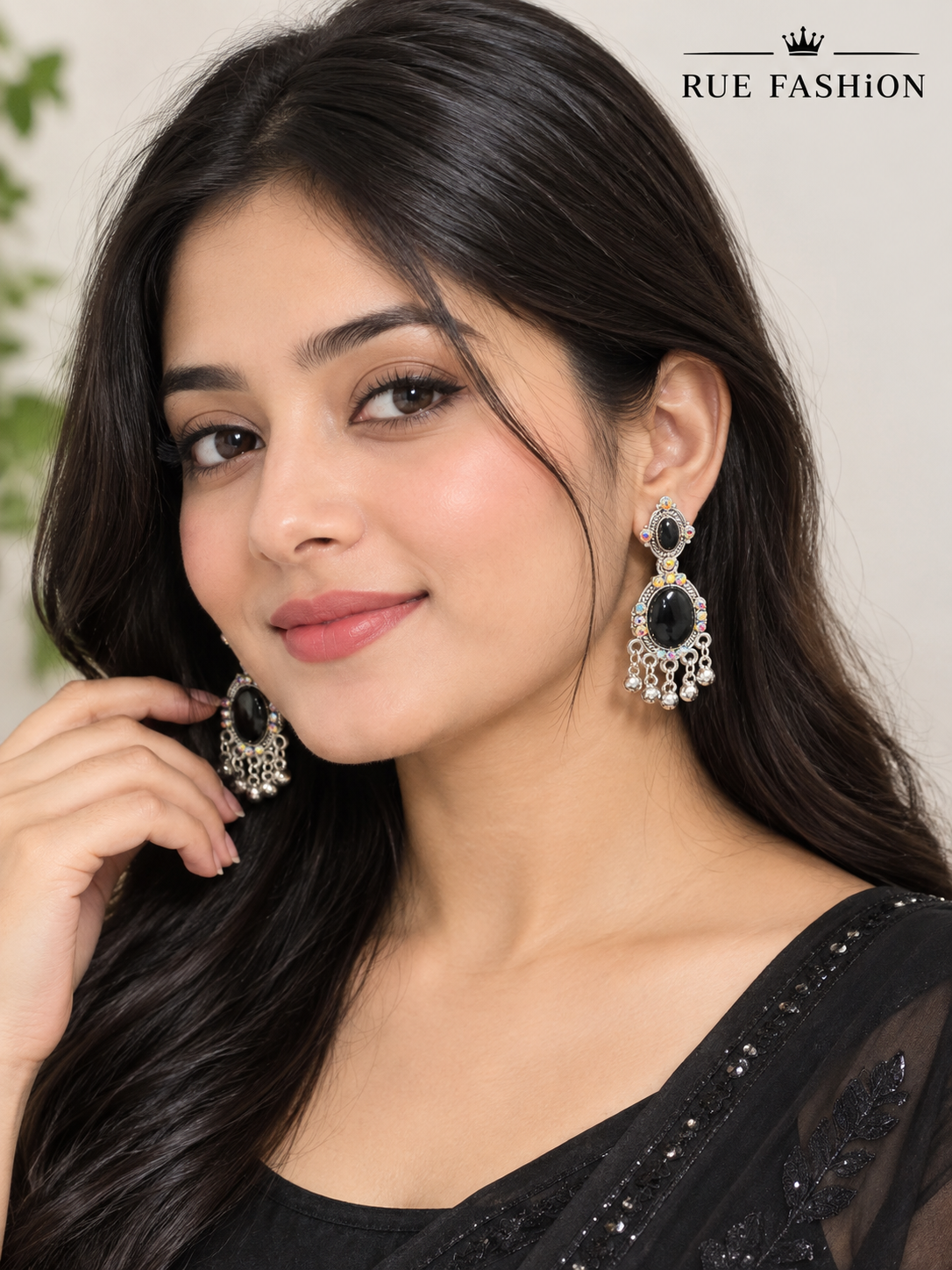 Midnight Black Jhumka