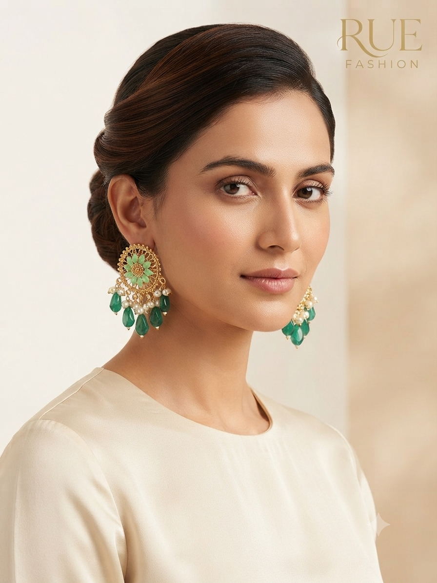 Verdant Blossom Jhumka