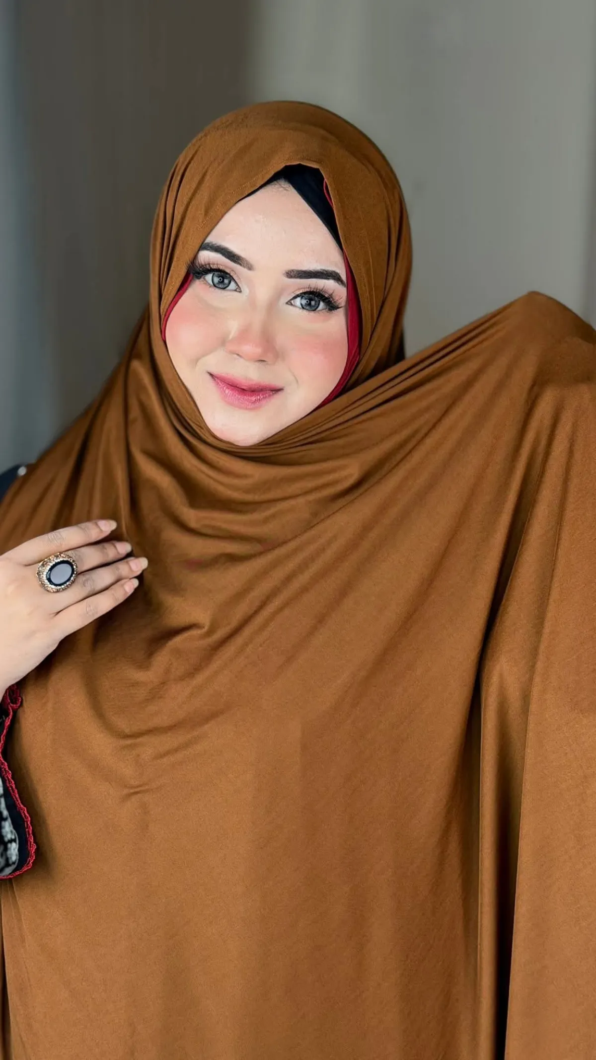 Premium Jersey Hijab - Umber