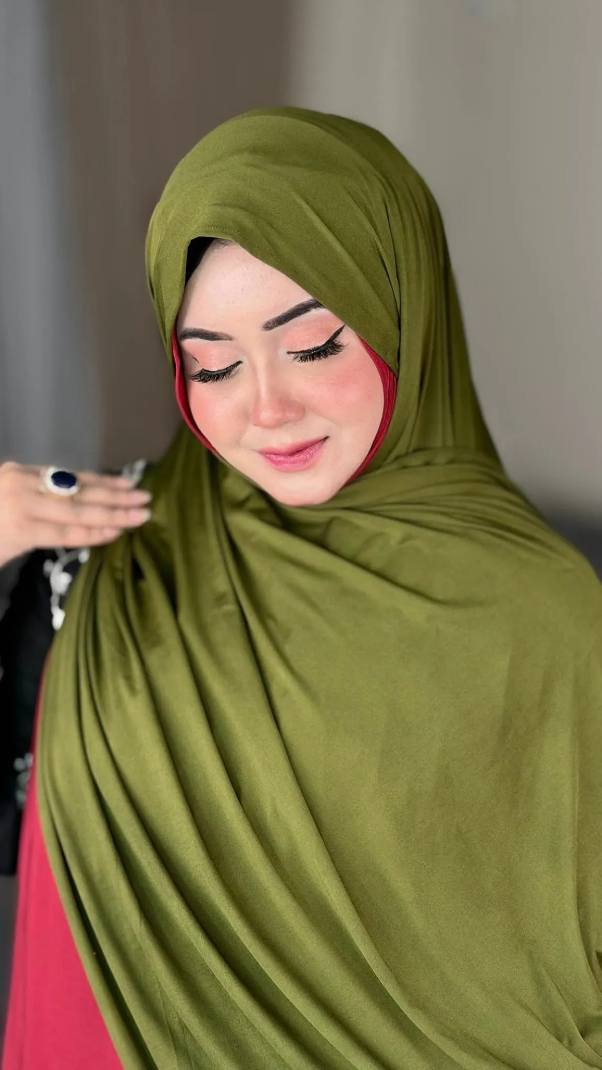 Premium Jersey Hijab - Olive