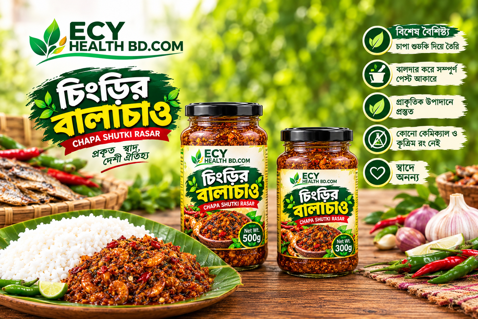 চিংড়ির বালাচাও ৩০০g ও ৫০০g | ECY Healthy BD.com